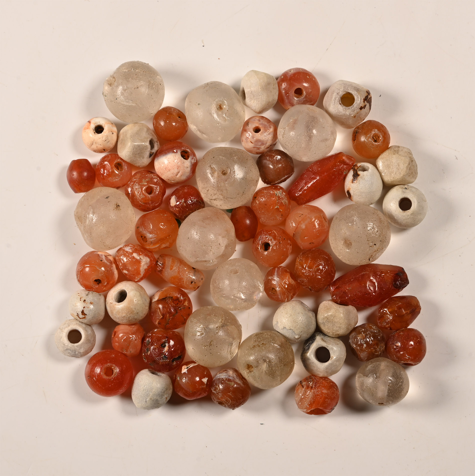 Ancient Crystal and Carnelian Bead Group