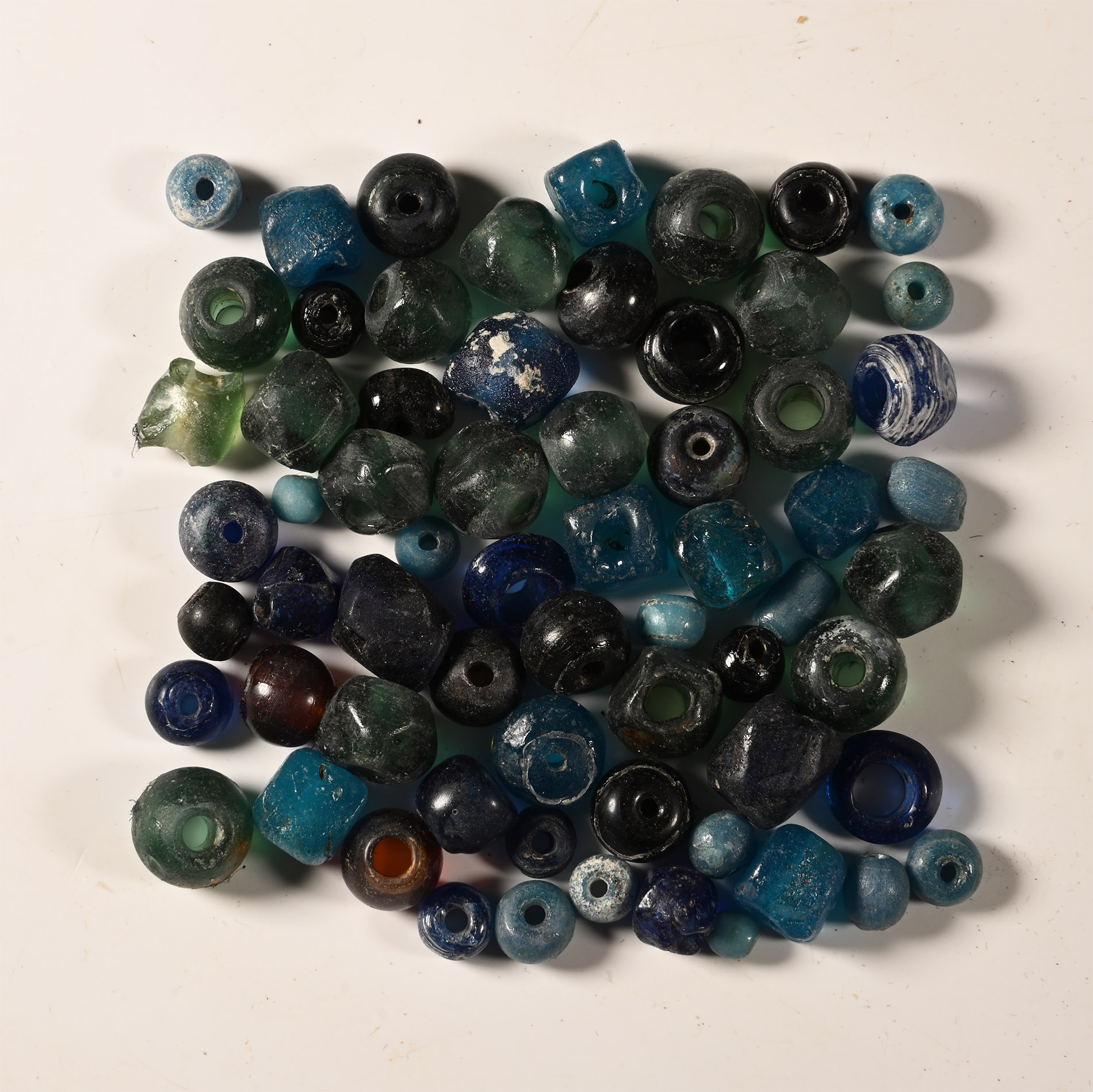 Roman Blue Glass Bead Group