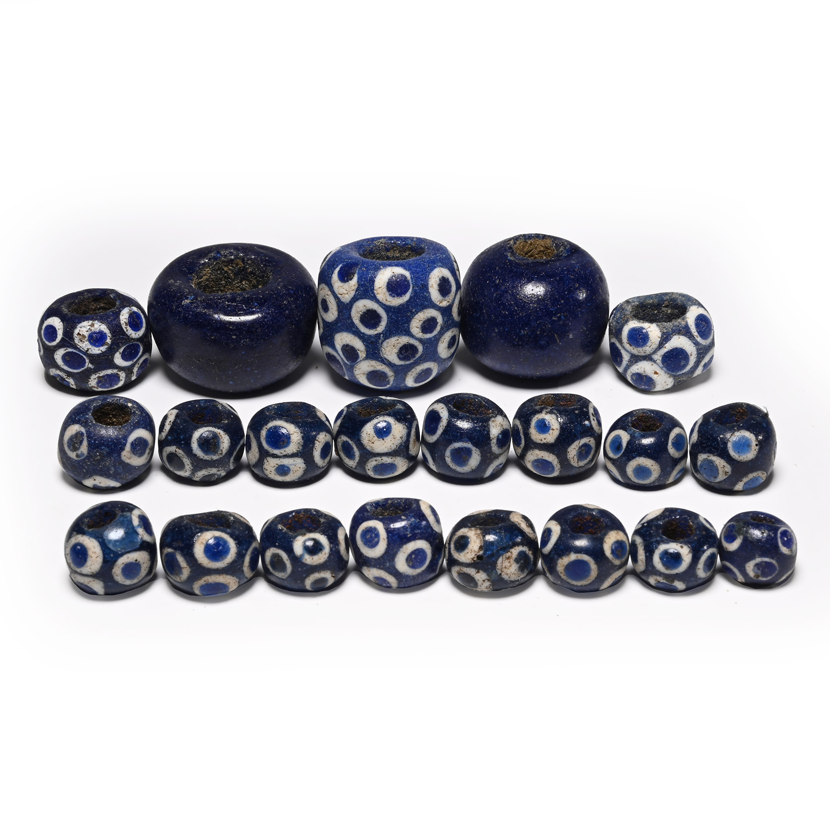 Phoenician Blue Glass Bead Group