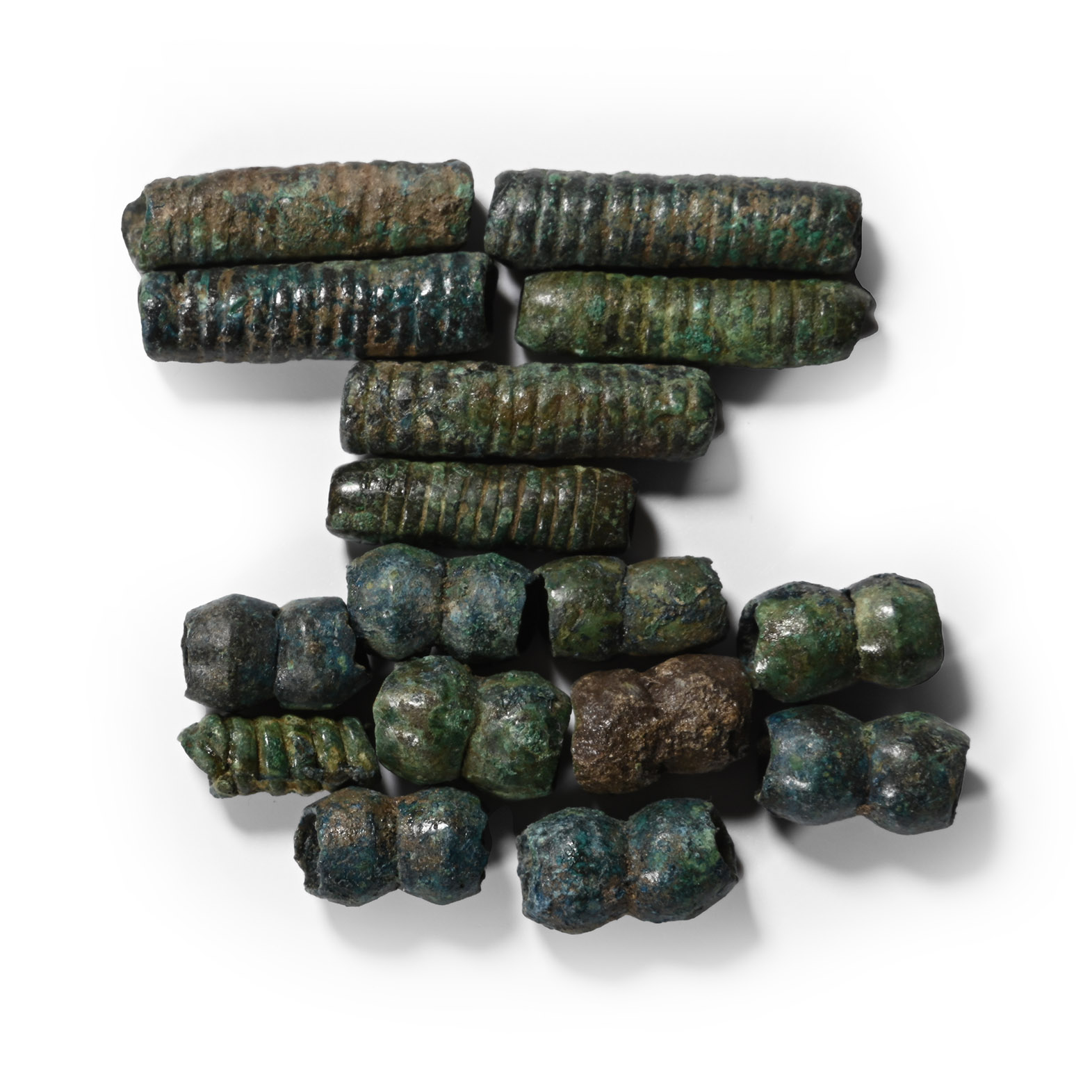 Viking Age Bronze Necklace Bead Group