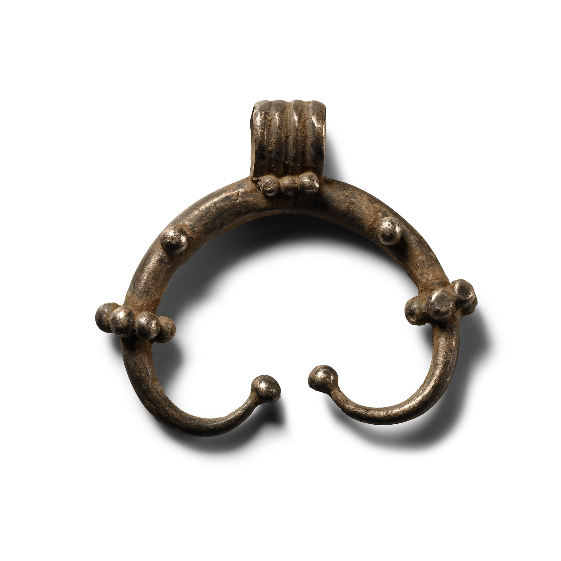 Viking Age Silver Lunar Pendant
