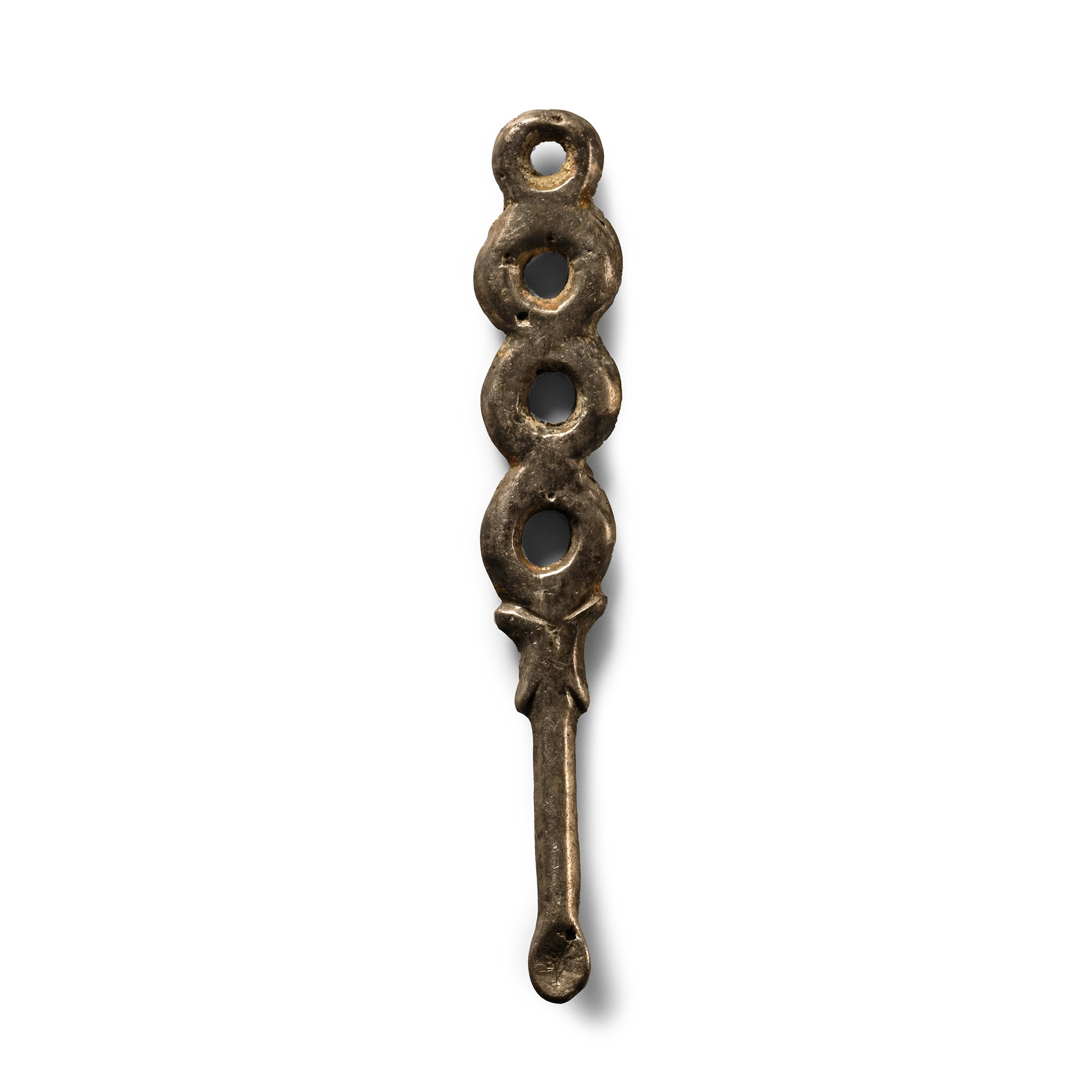 Viking Age Silver Ear Scoop with Pierced Handle