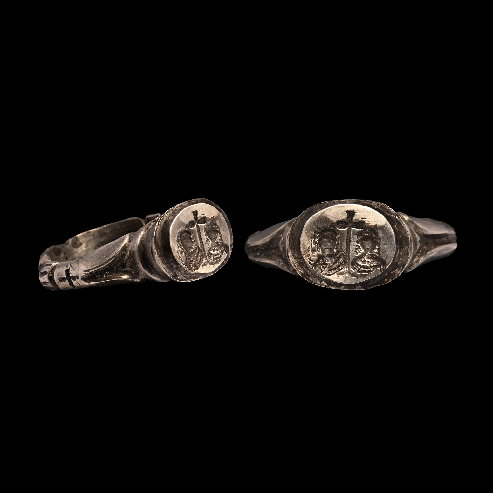 Tudor Period Silver 'Harmony' Marriage Posy Ring
