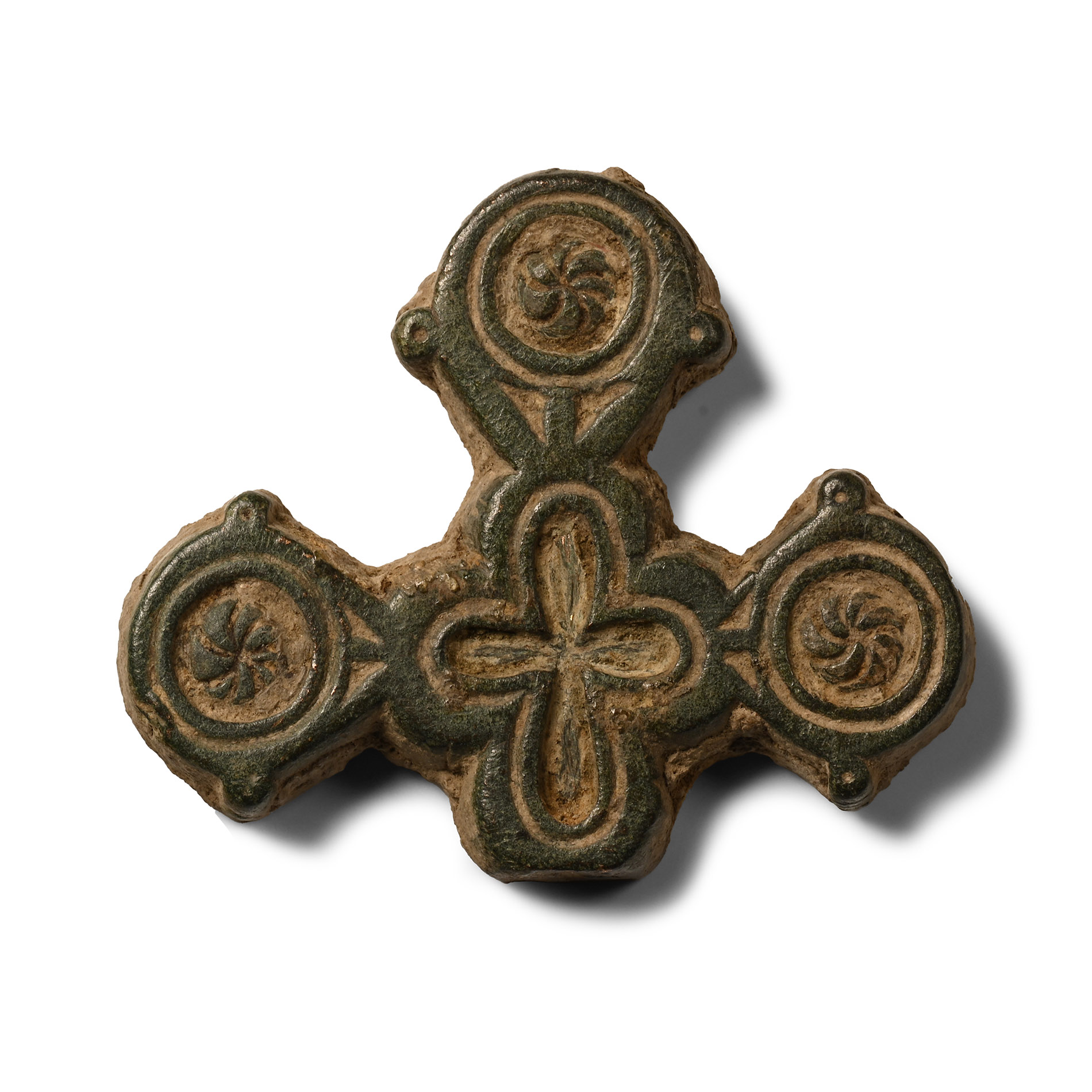 Byzantine Bronze Patrix Die for a Belt Mount