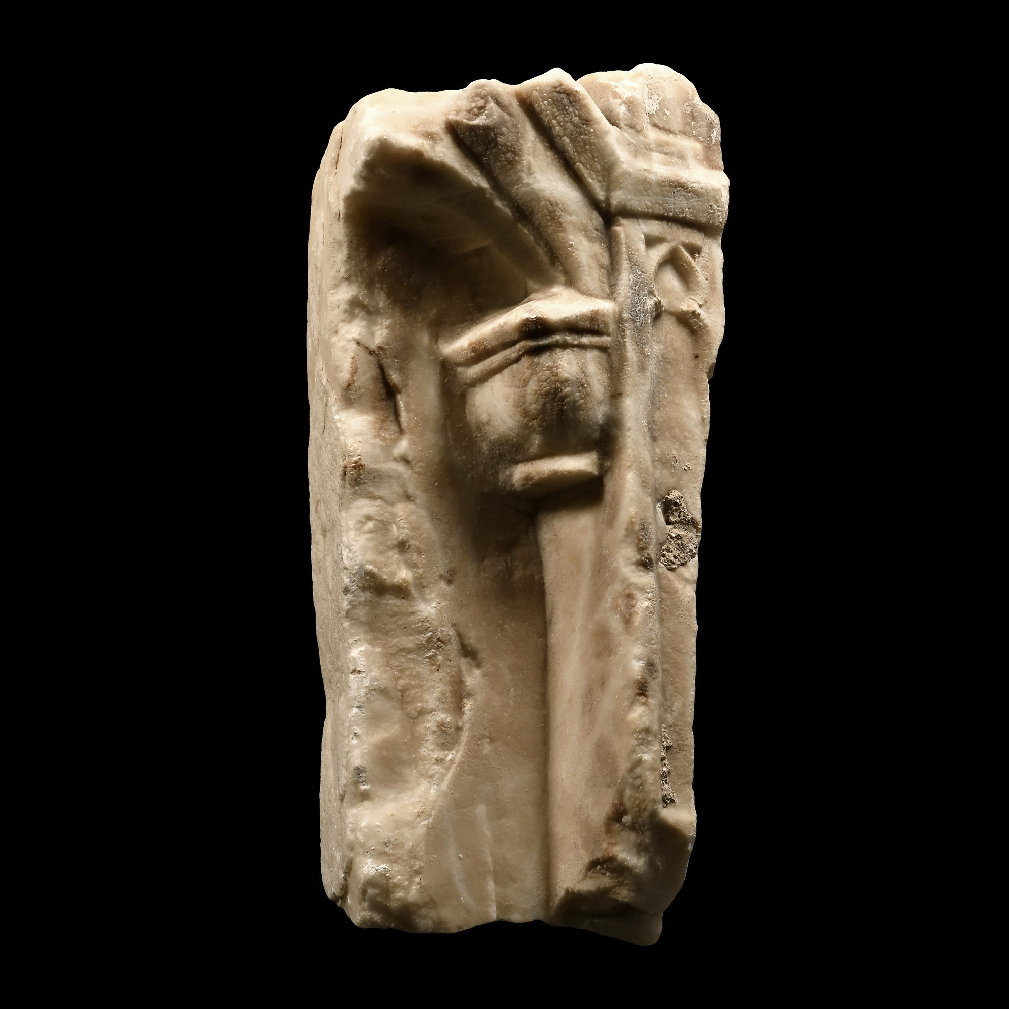 Romanesque Marble Architectural Stele Fragment