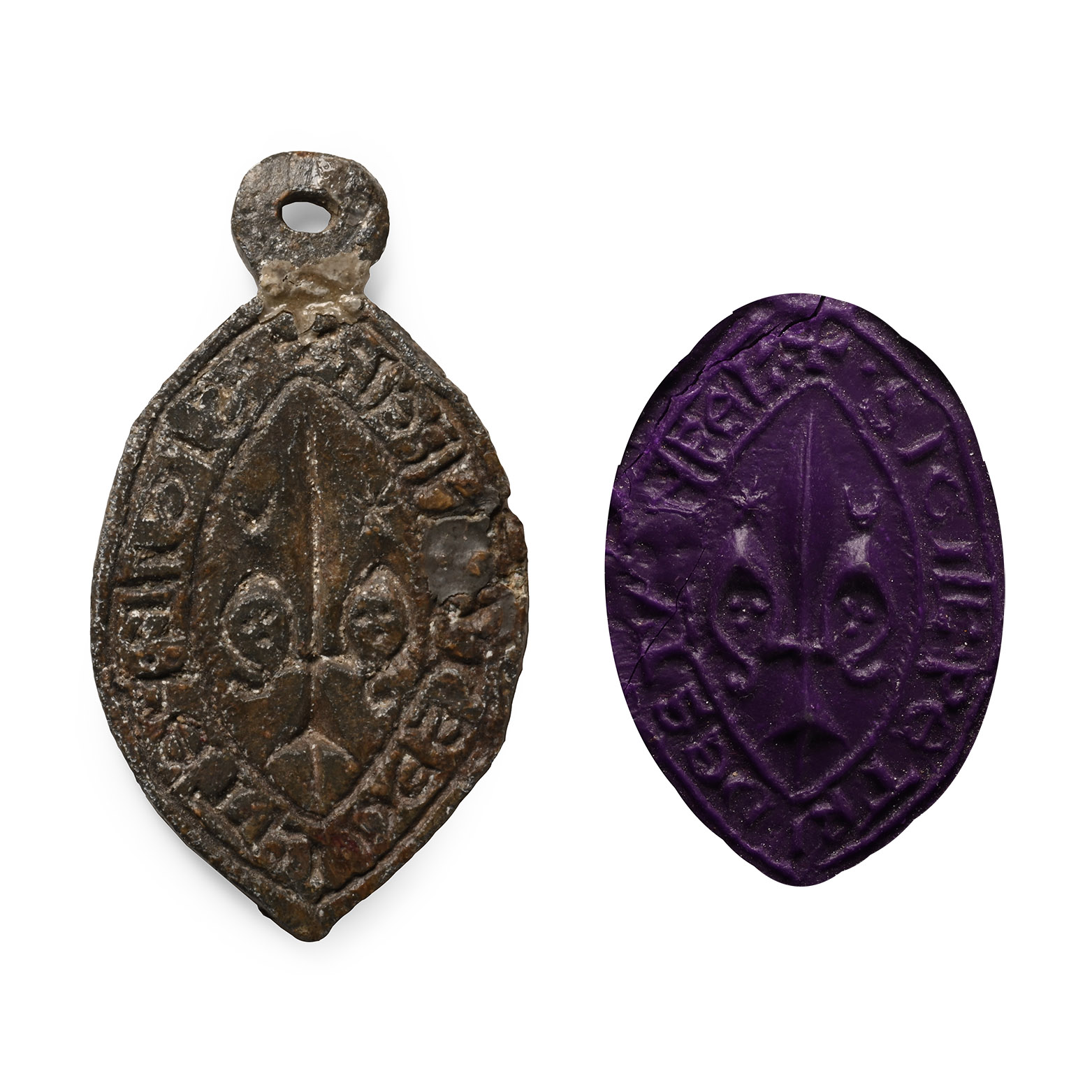 Large Medieval Personal Lead Seal Matrix of Peter of Stainfield