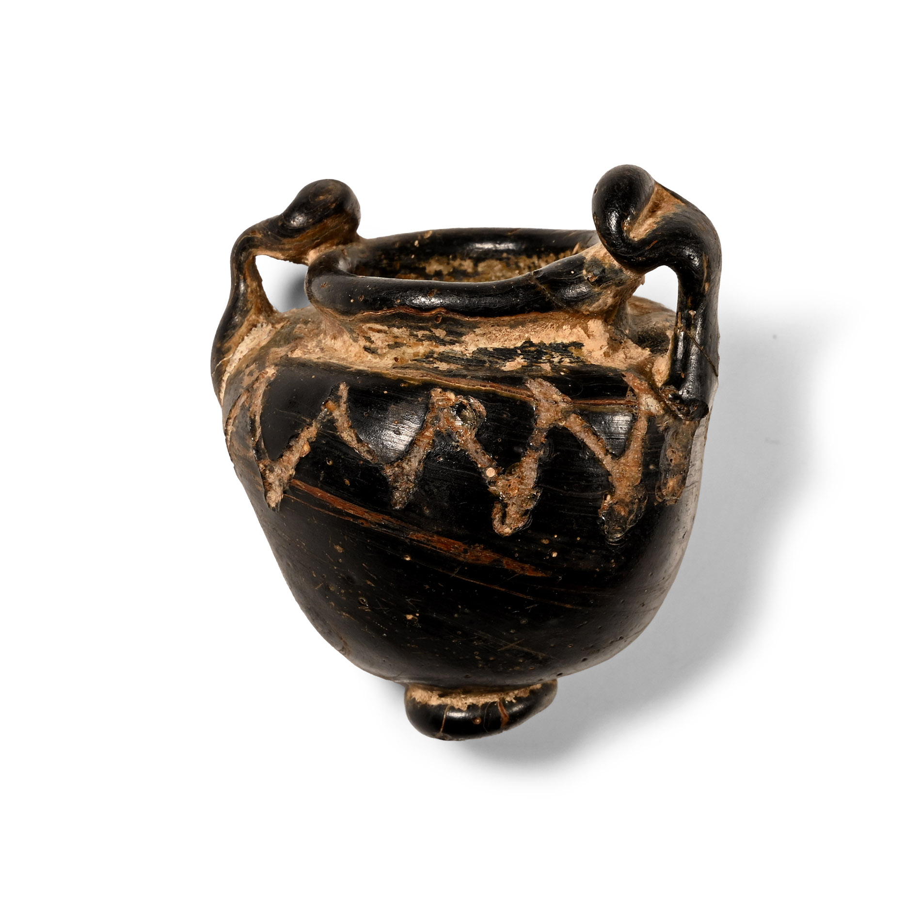 Roman Inlaid Votive Glass Amphora
