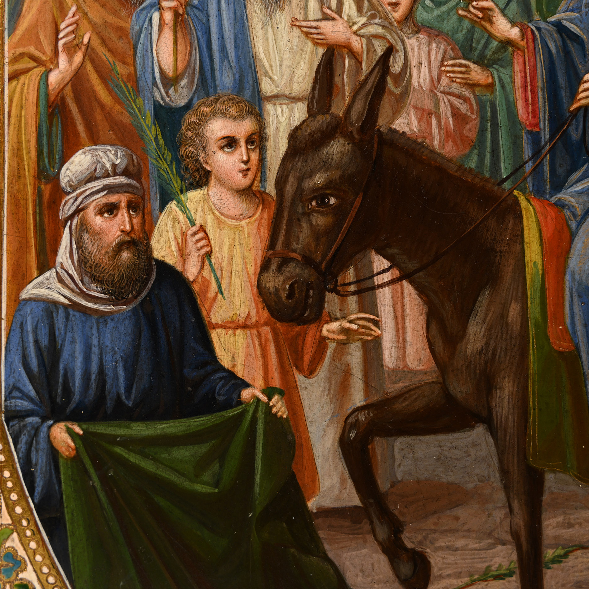 Russian Wooden Icon of Entry into Jerusalem
