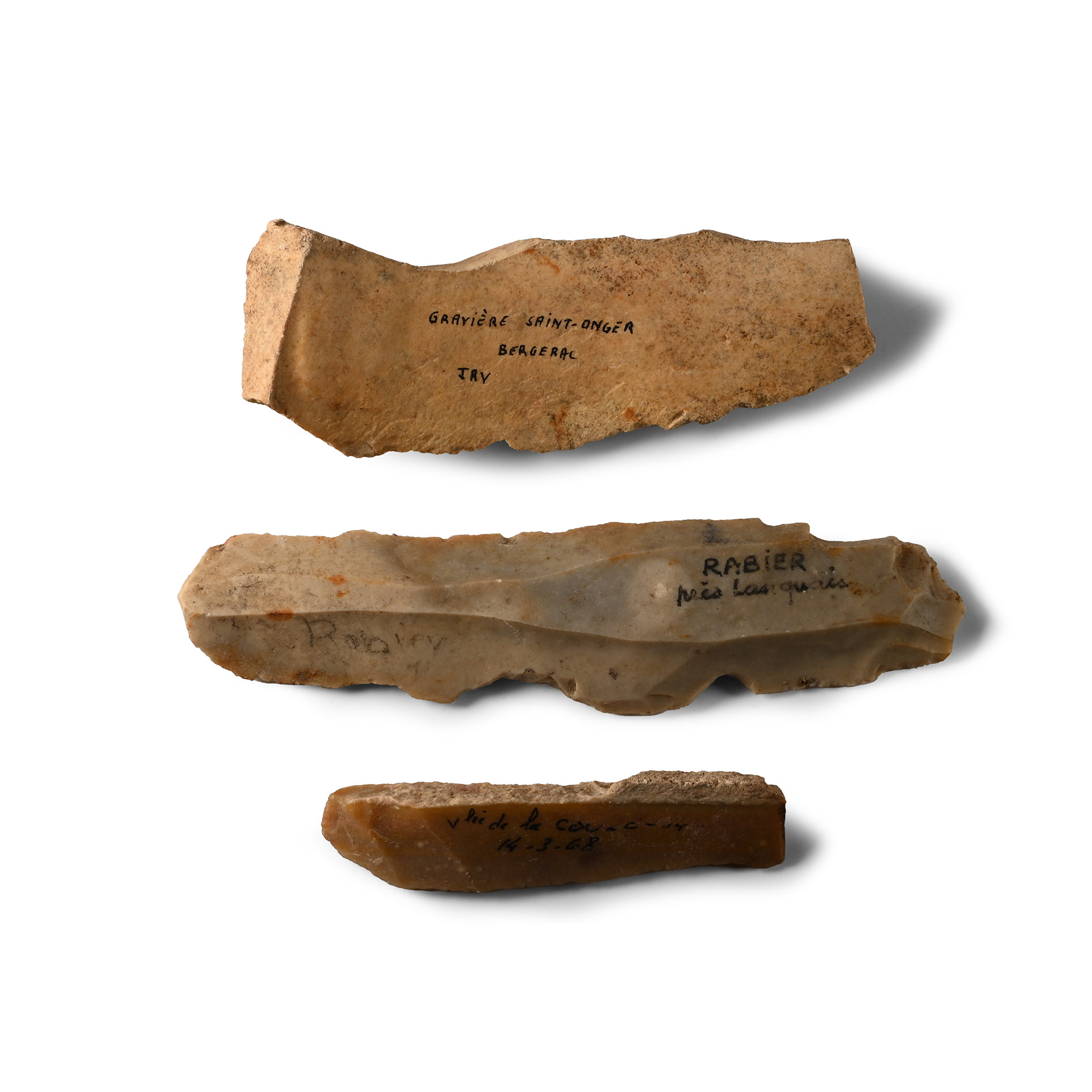 Stone Age Large Flint Blade and Burin Group