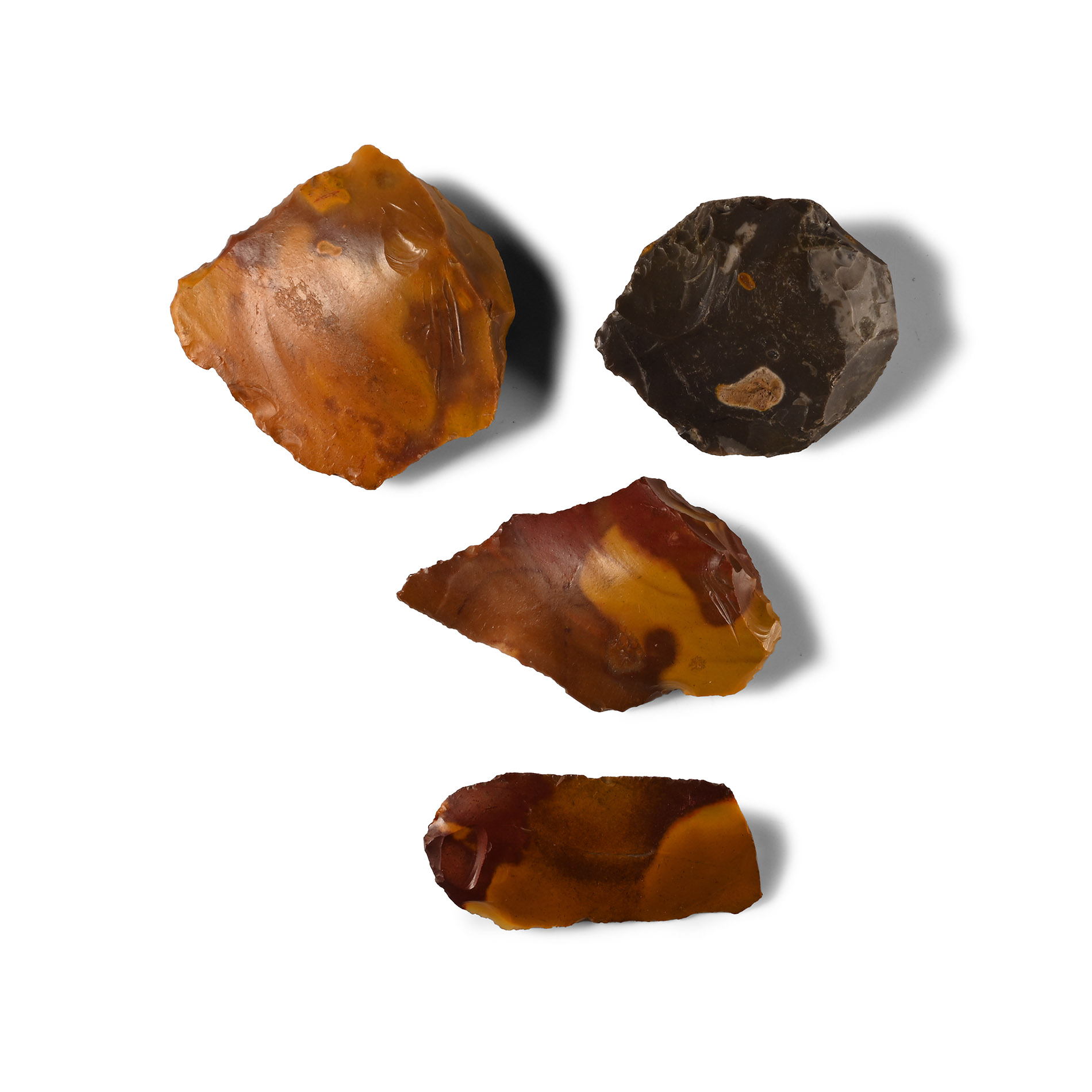 Stone Age 'Fontmaure Jasper' Blade, Piercers and Scraper Group