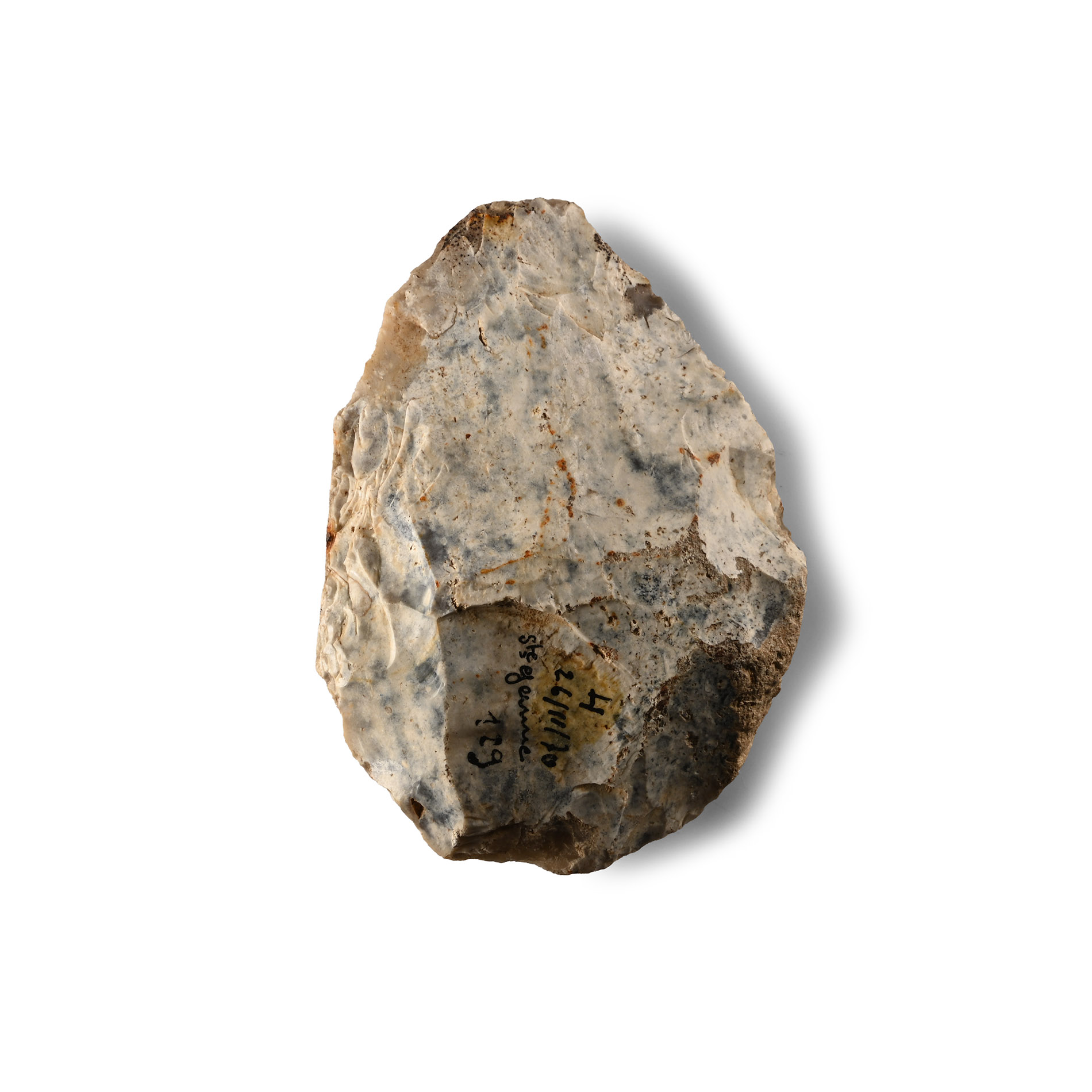 Stone Age Mousterian Bifacial Flint Handaxe