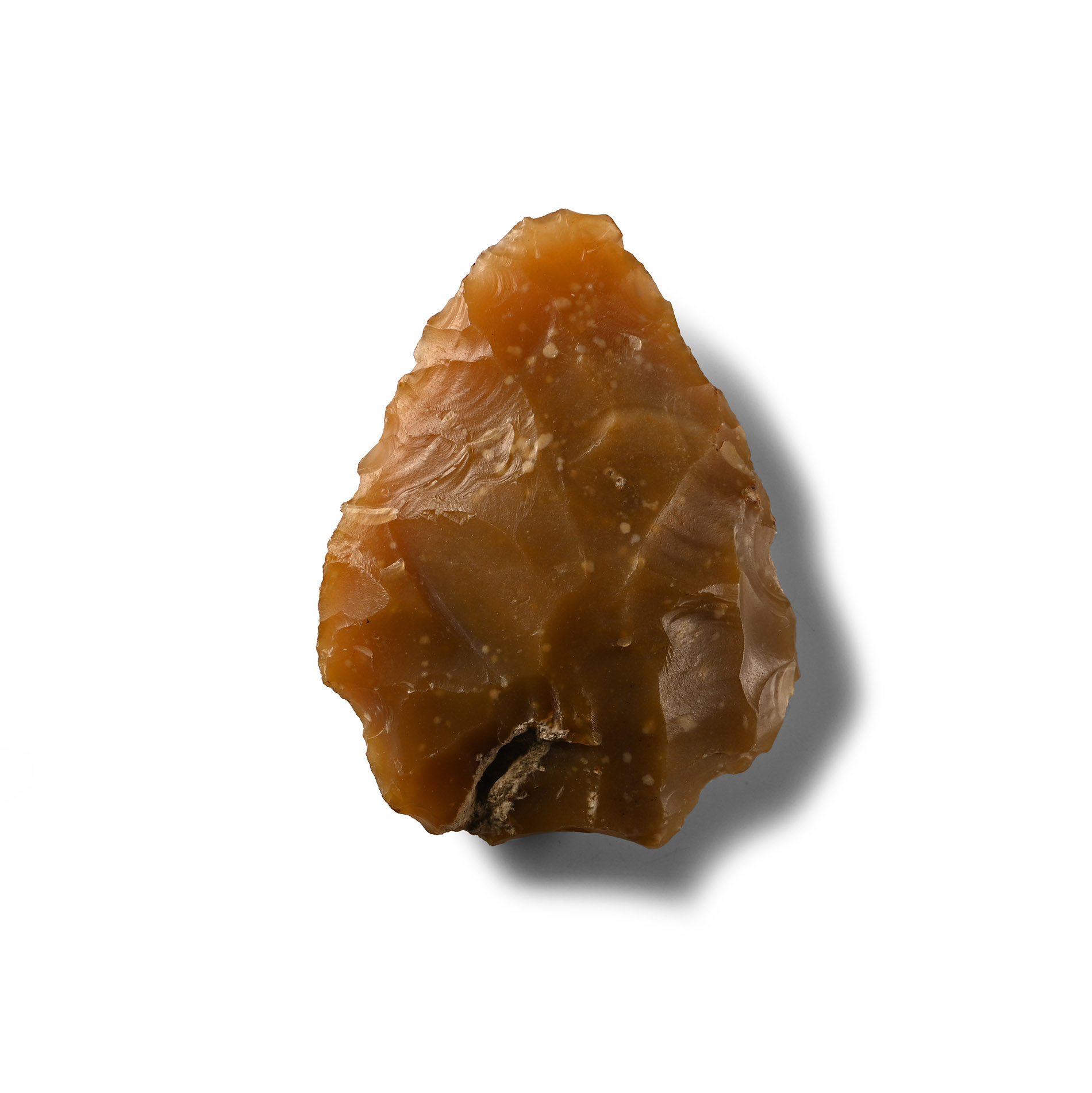 Stone Age Mousterian Bifacial Flint Handaxe