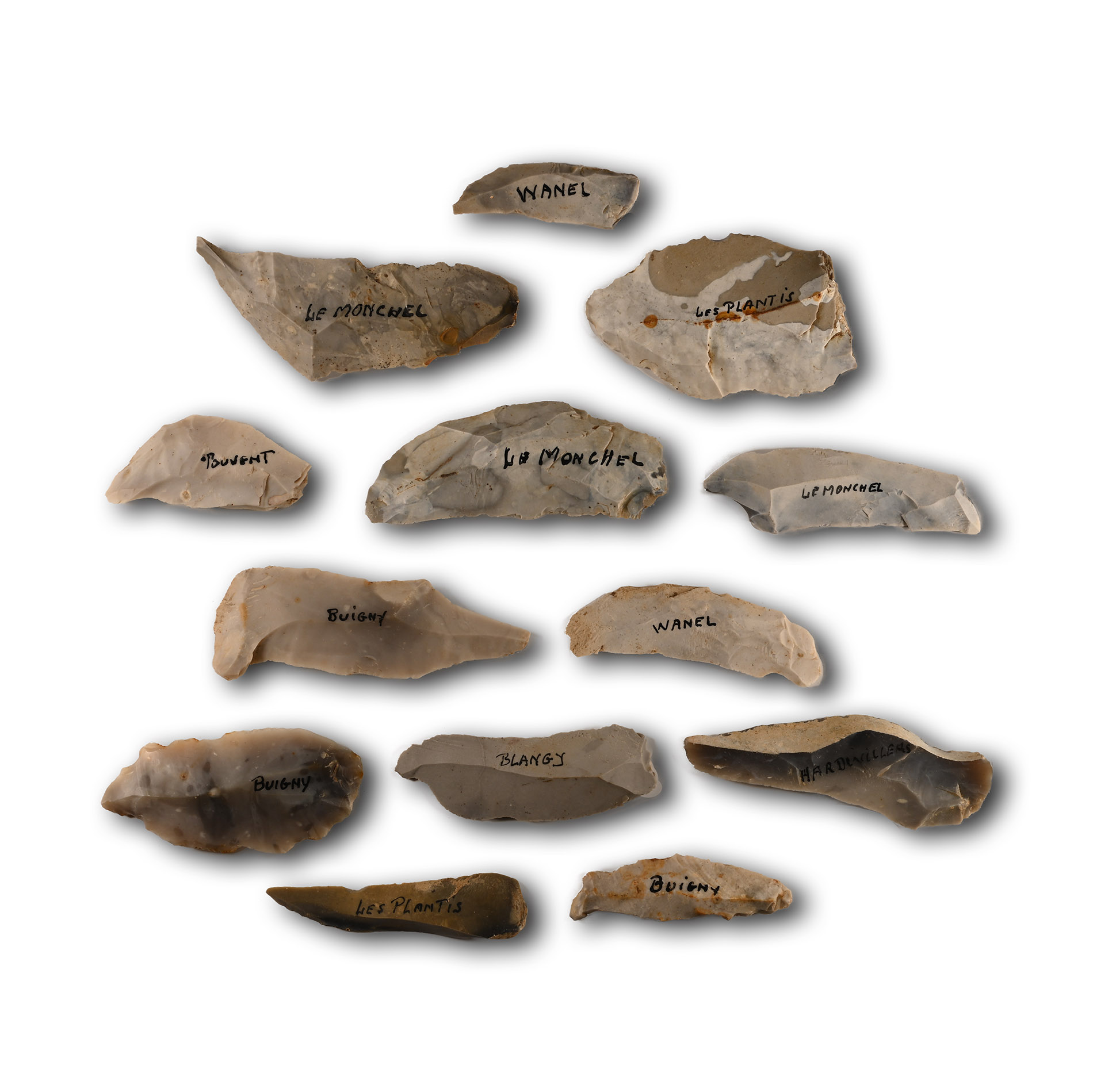 Stone Age Large Group of Flint Knives and Tools