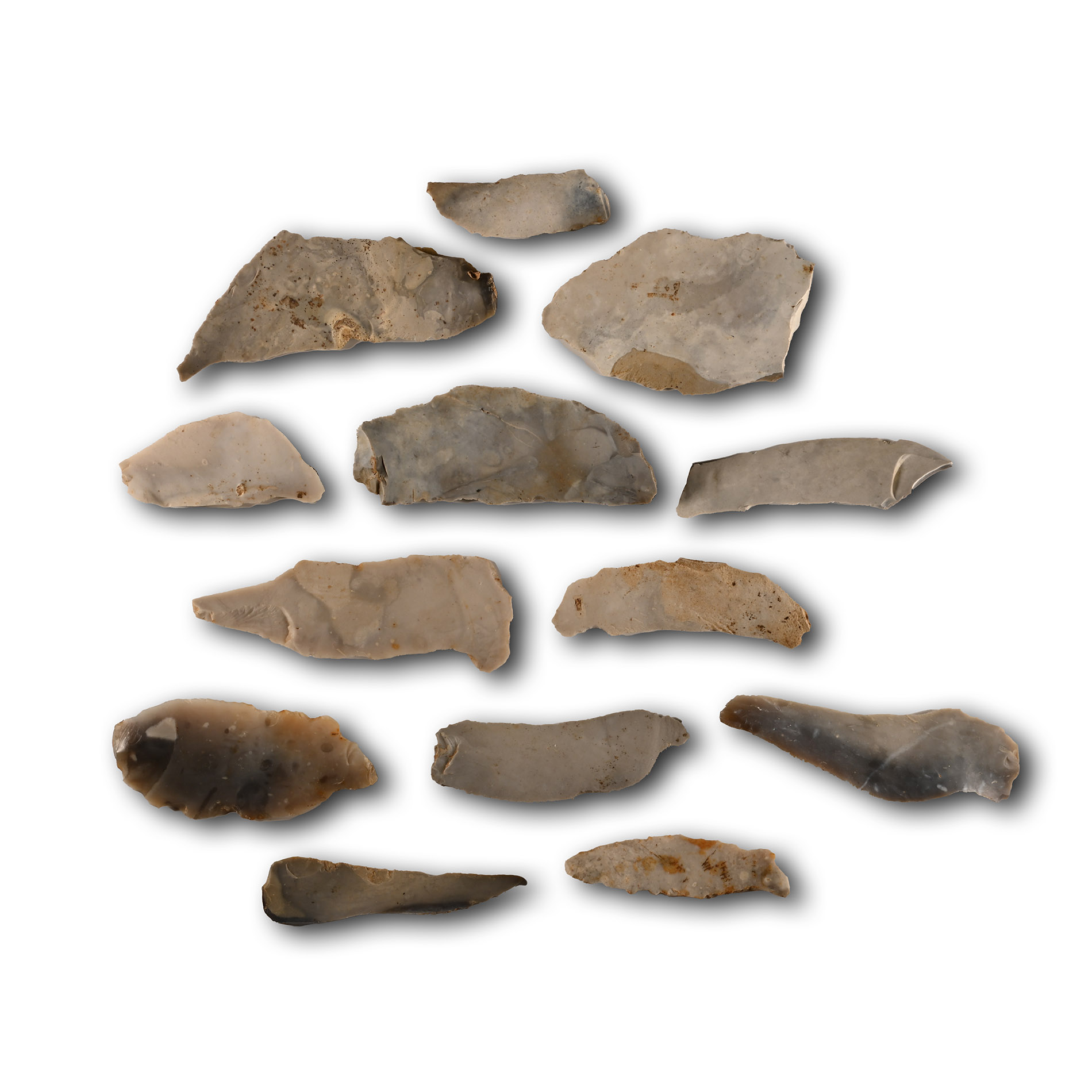 Stone Age Large Group of Flint Knives and Tools