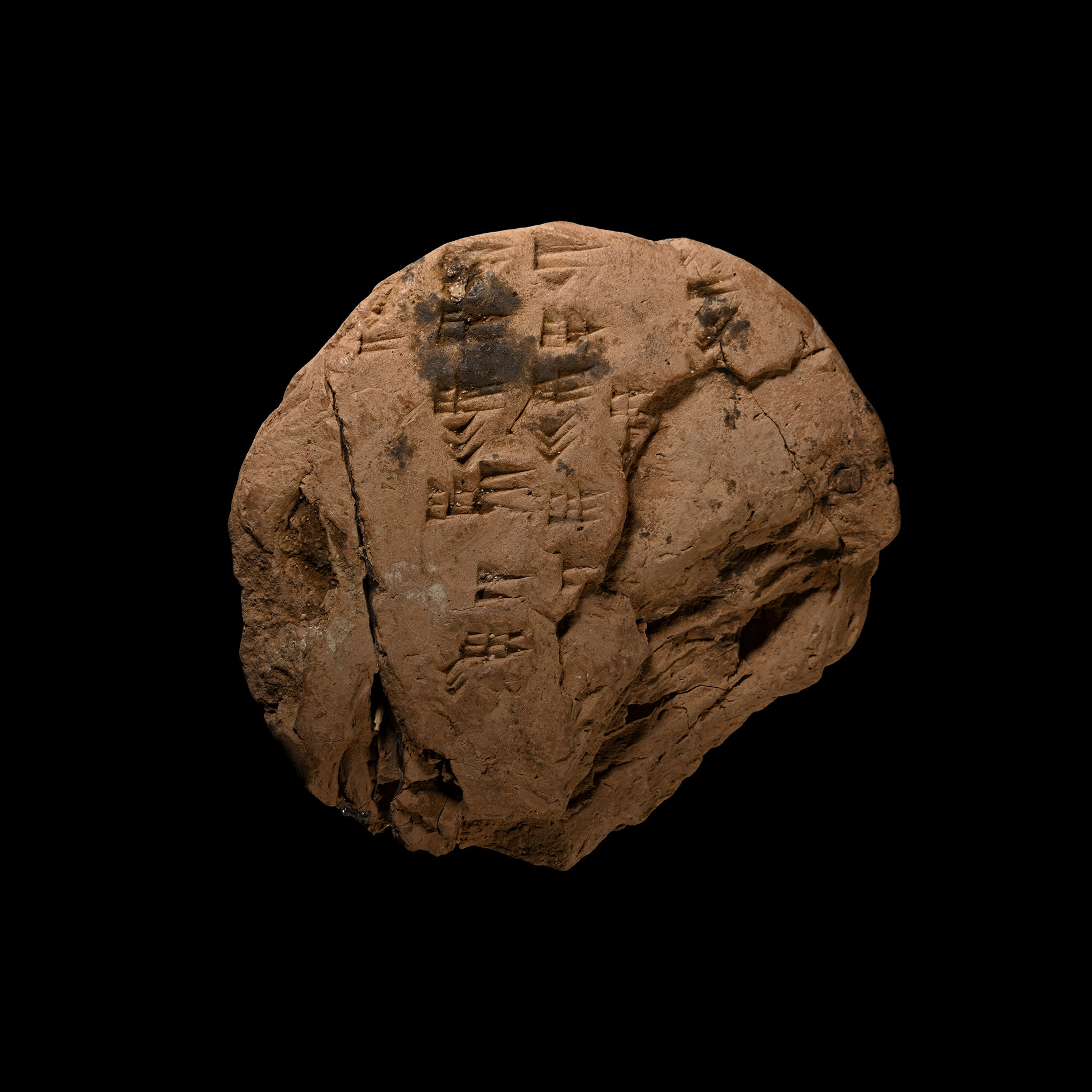 Mesopotamian Terracotta Cuneiform School Exercise Tablet
