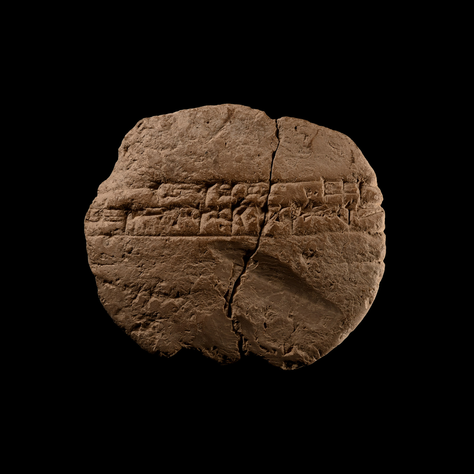 Mesopotamian Terracotta Cuneiform School Exercise Tablet