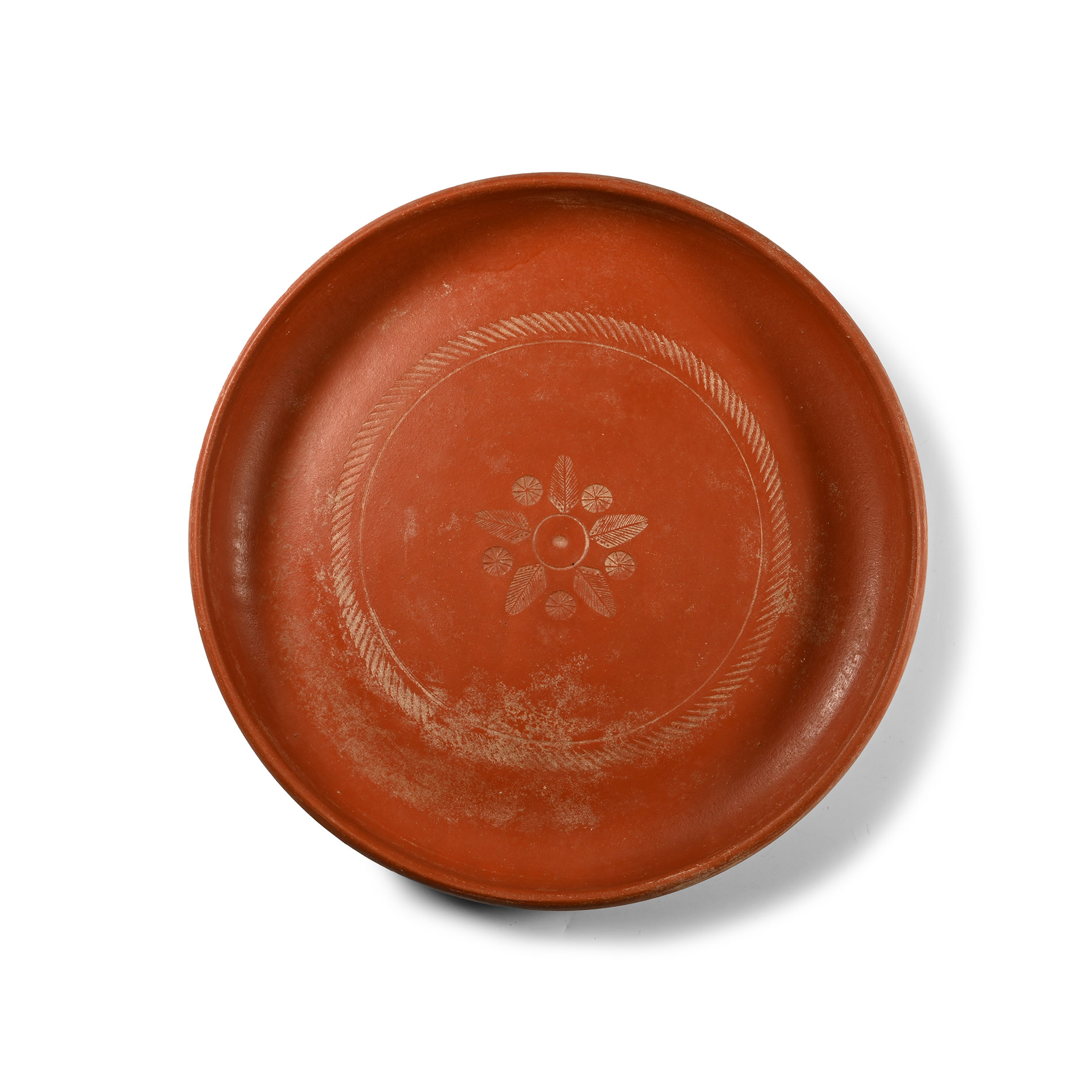 Roman Decorated 'Terra Sigillata' Redware Dish