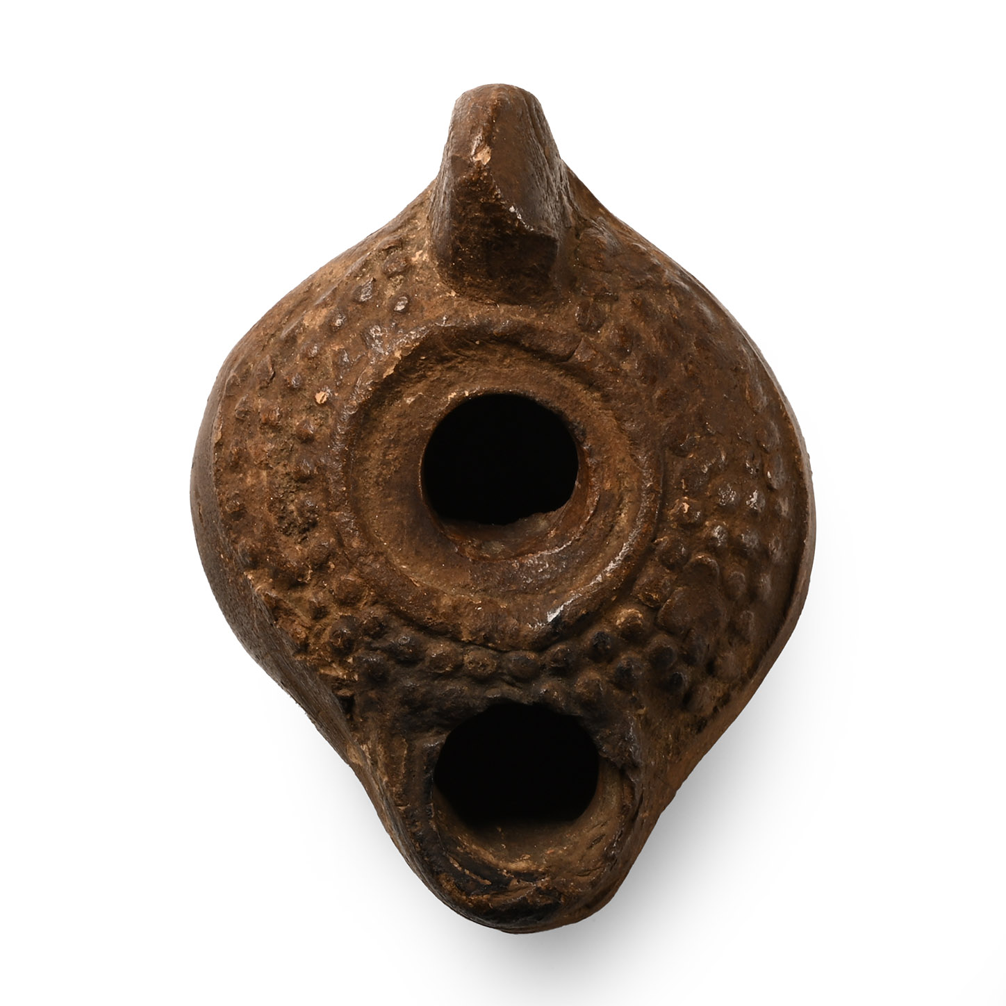 Roman Decorated Terracotta Oil Lamp