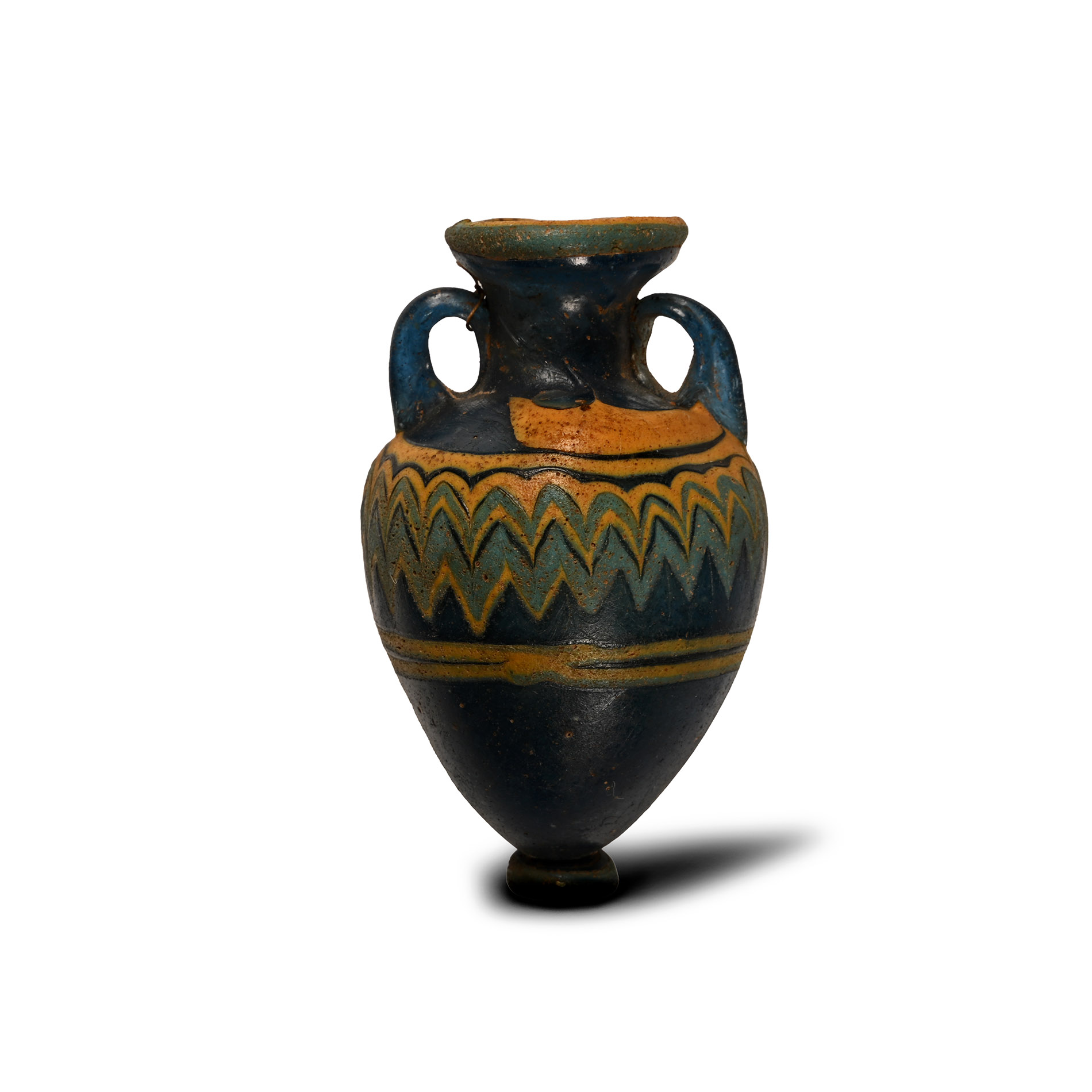Greek Core-Formed Glass Aryballos