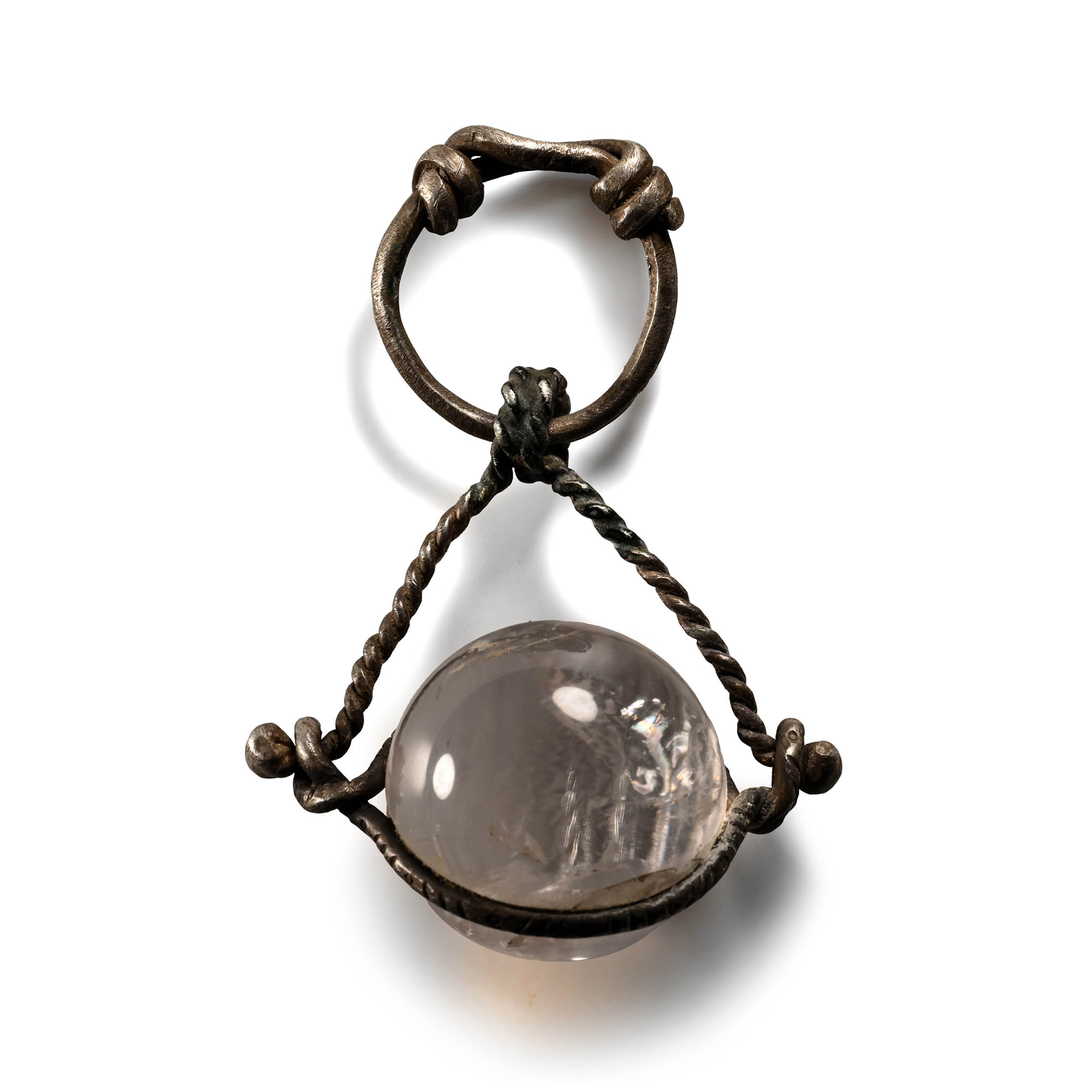 Saxon Silver Pendant with Crystal Sphere
