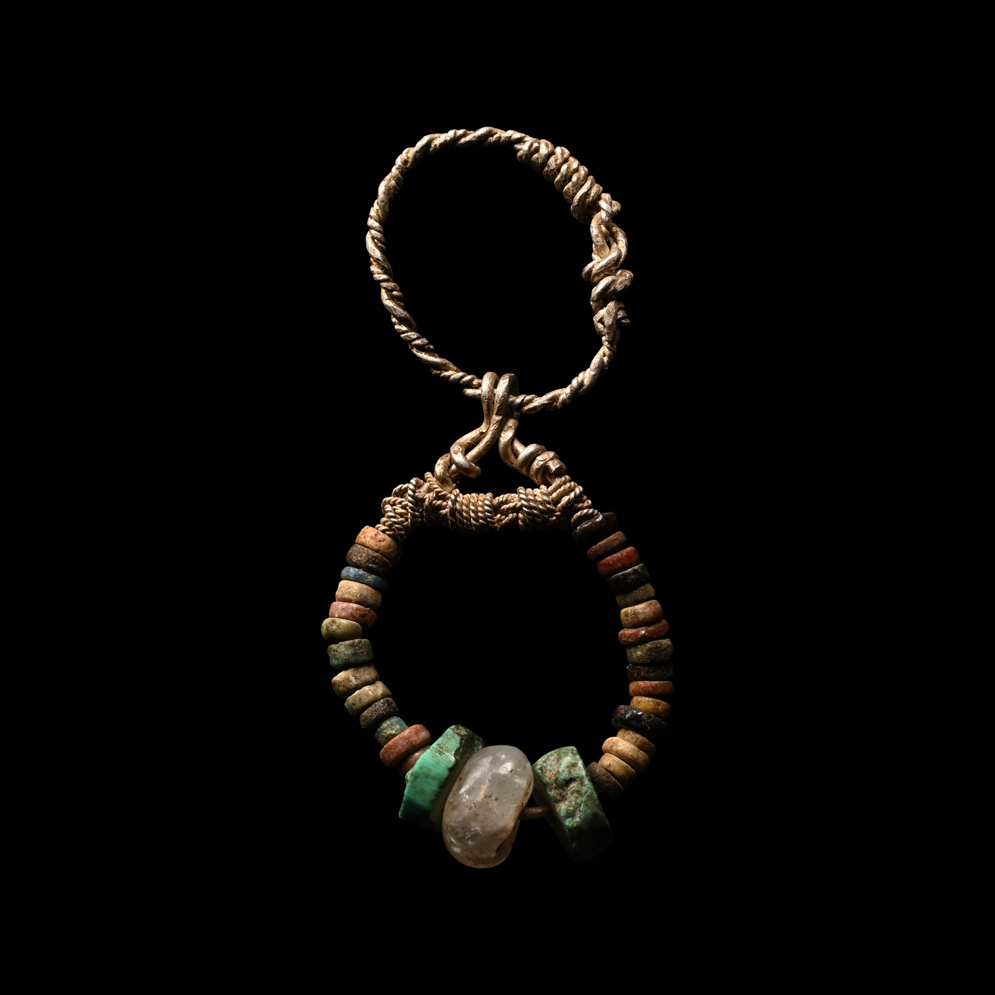 Viking Age Silver Pendant with Beads