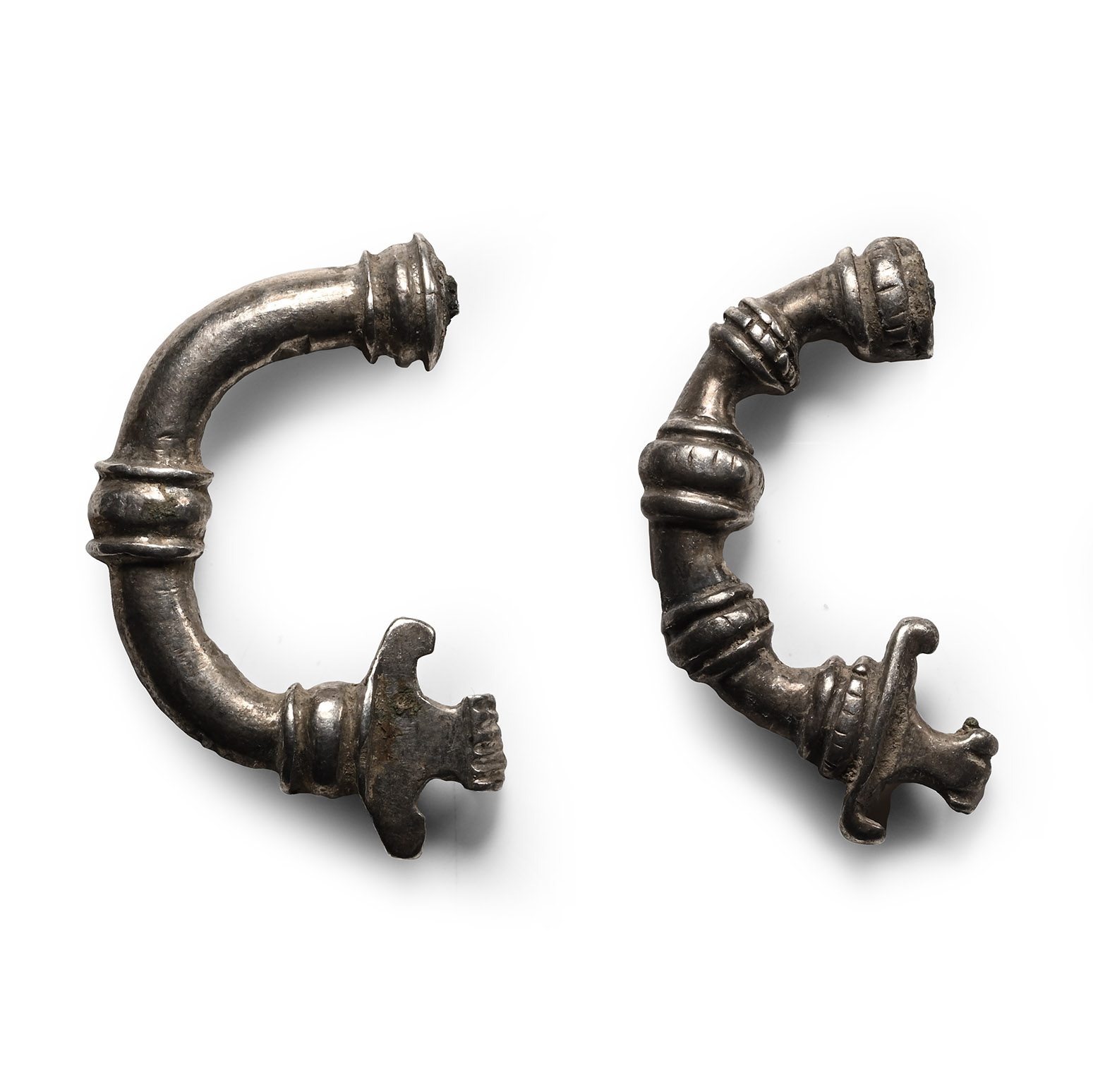 Neo-Elamite Silver Brooch Pair