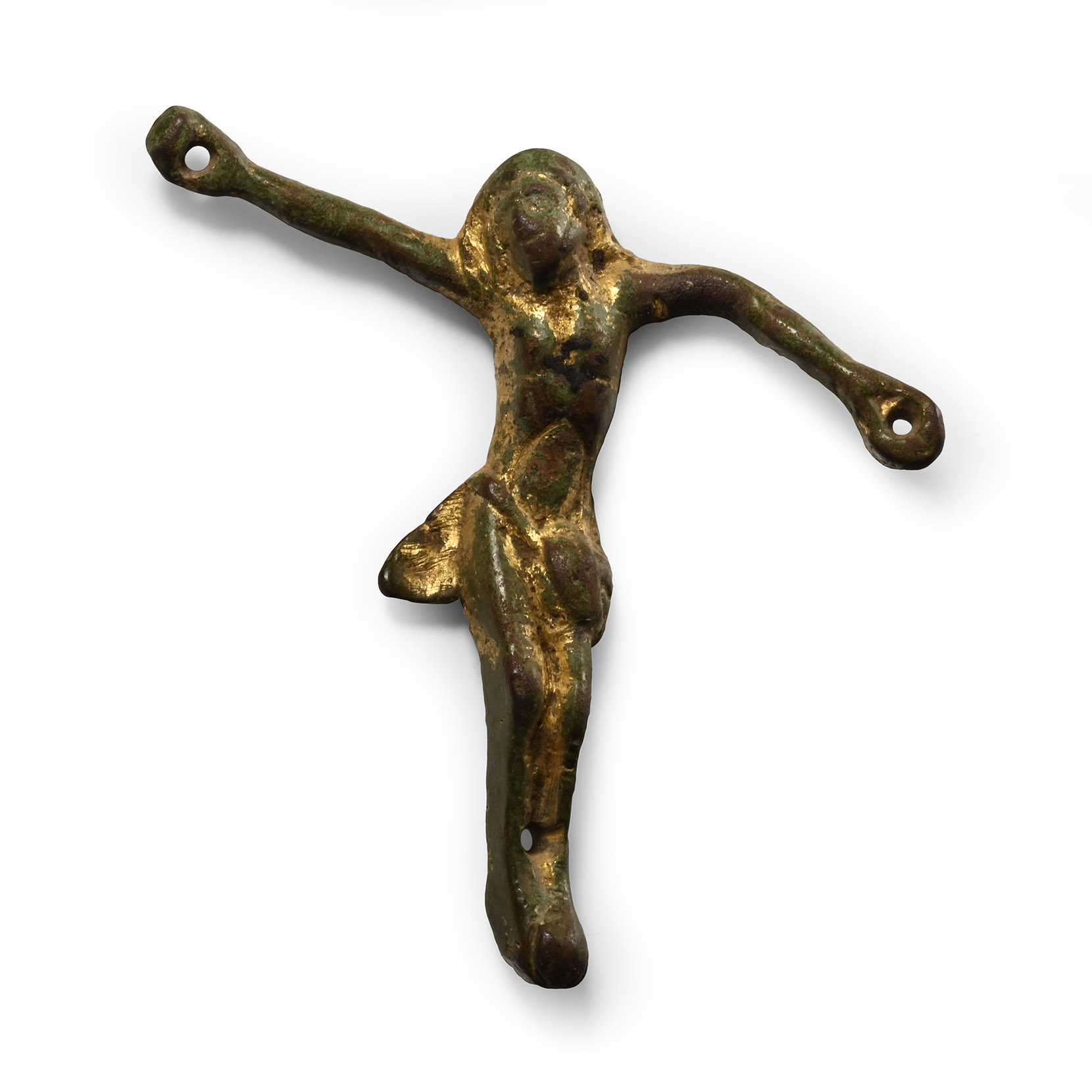 Medieval Gilt Bronze Corpus Christi