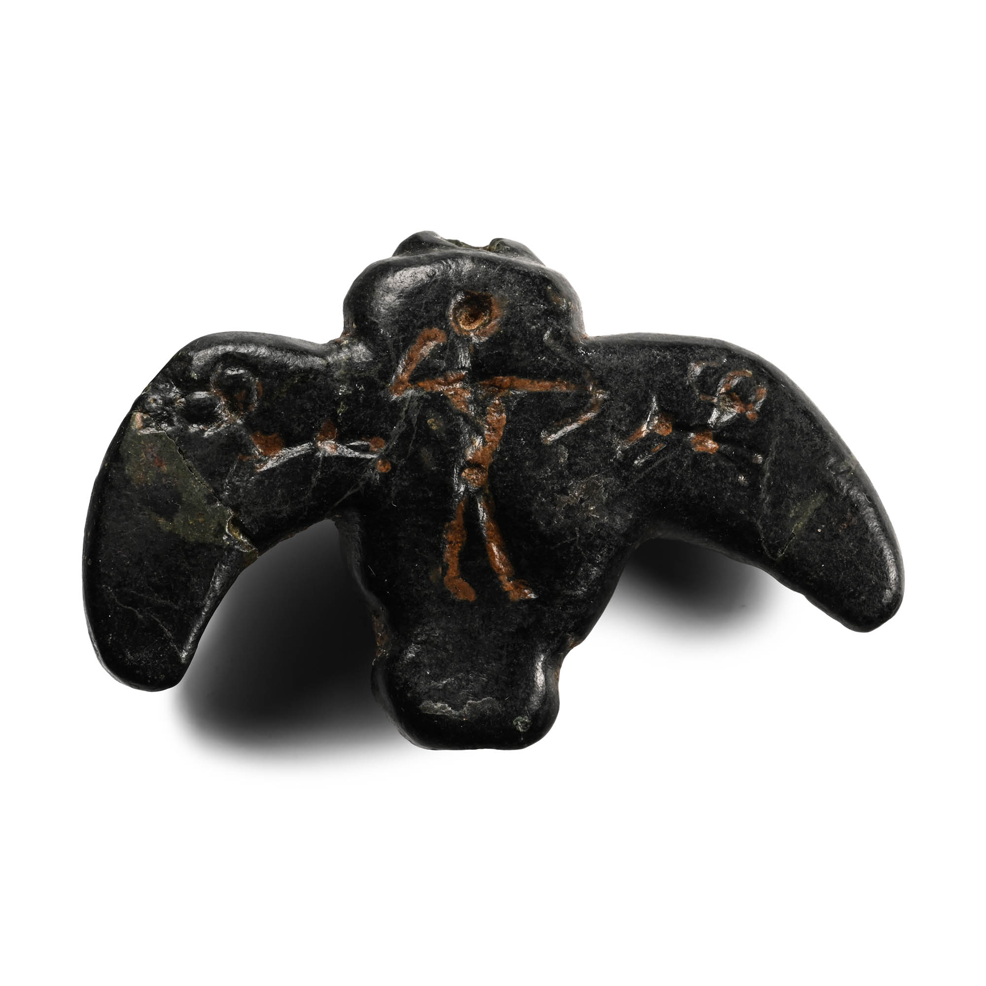 Elamite Bull-Head Black Seal with Hunting Scene