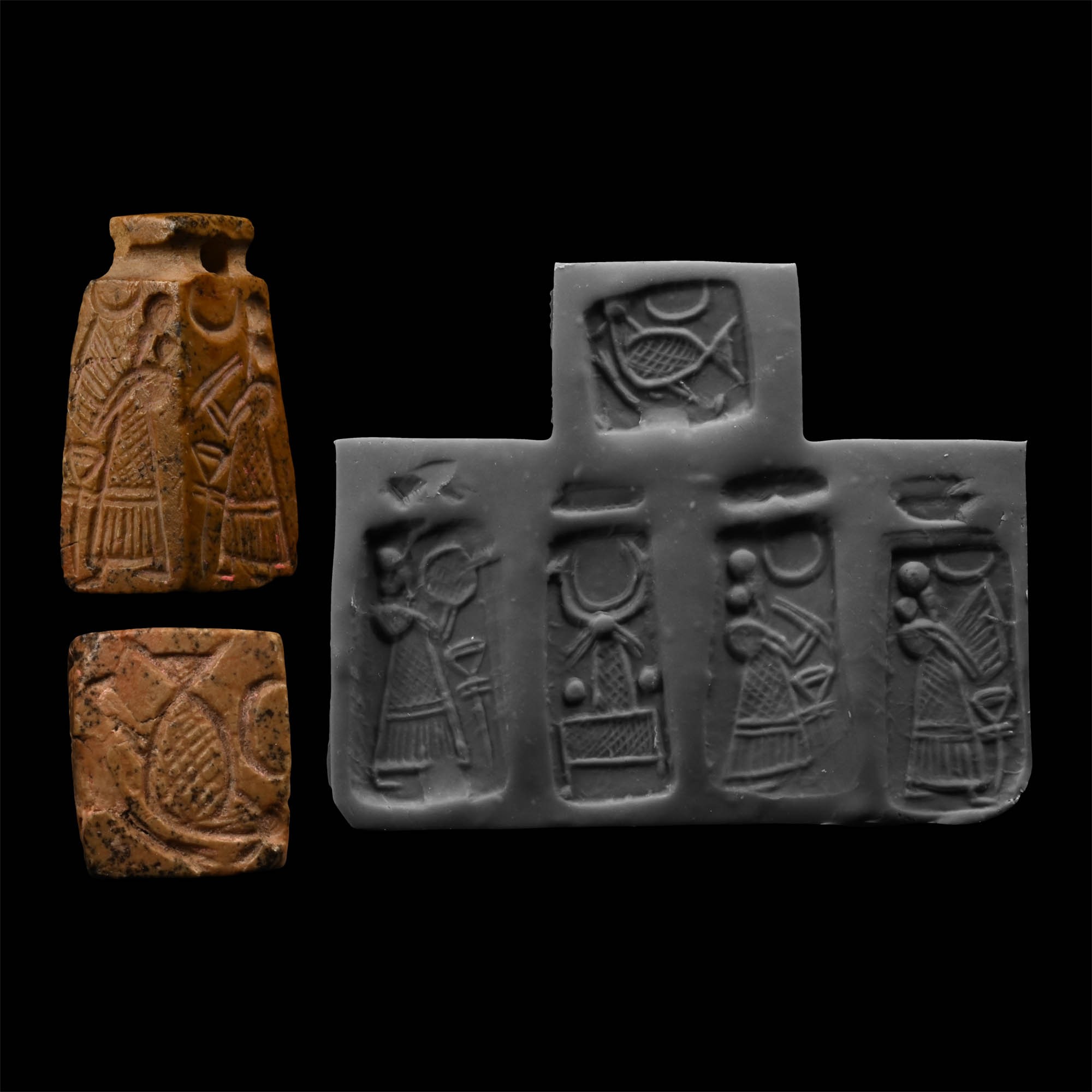 Western Asiatic Multi-Facetted Seal with King and Animals