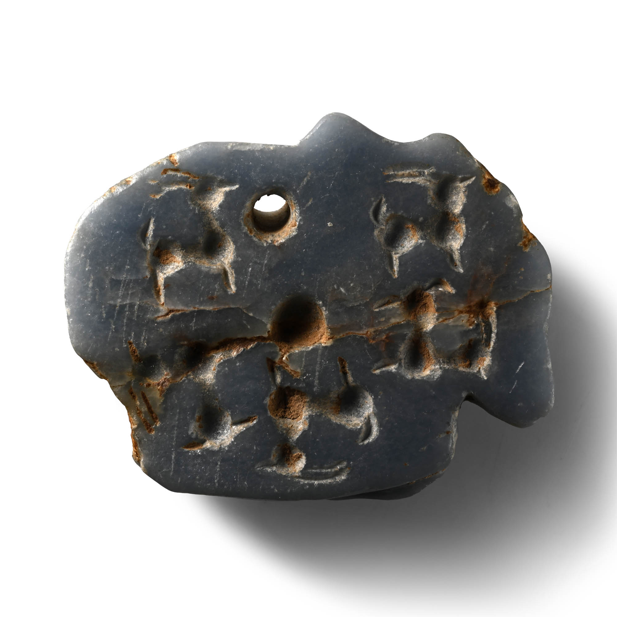 Sumerian Jemdet Nasr Type Blue Stone Animal
