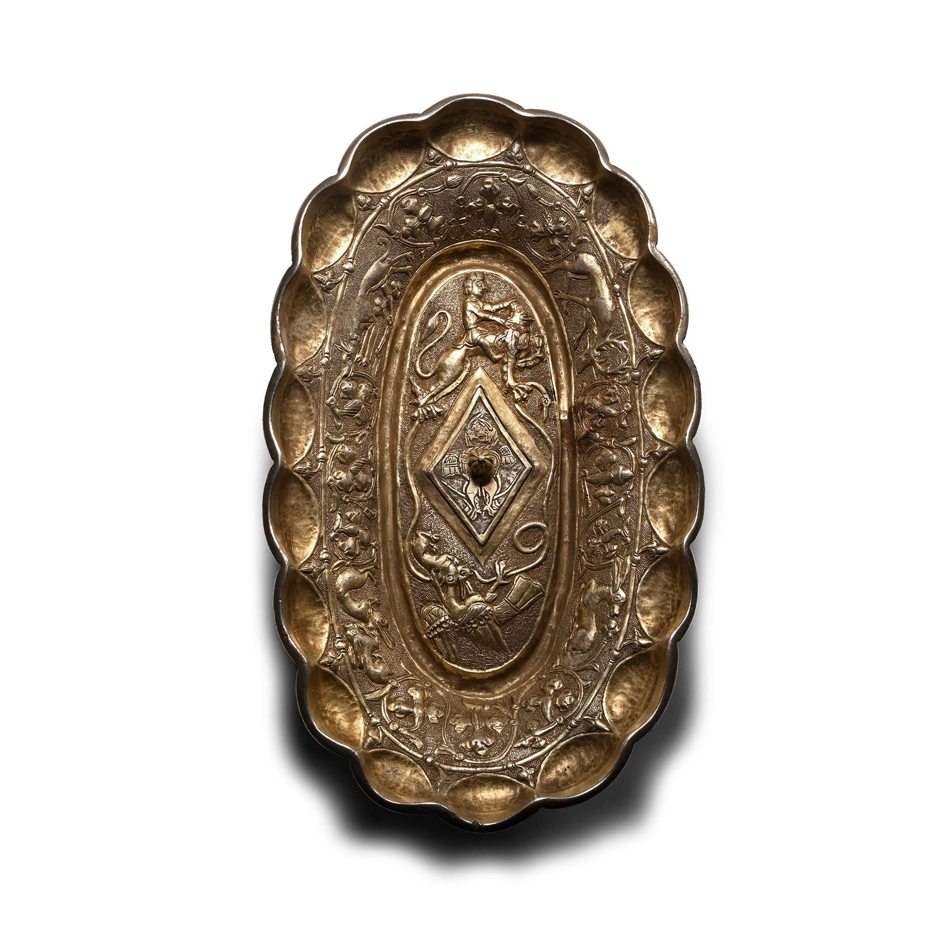 Post Medieval Parcel-Gilt Silver Dish