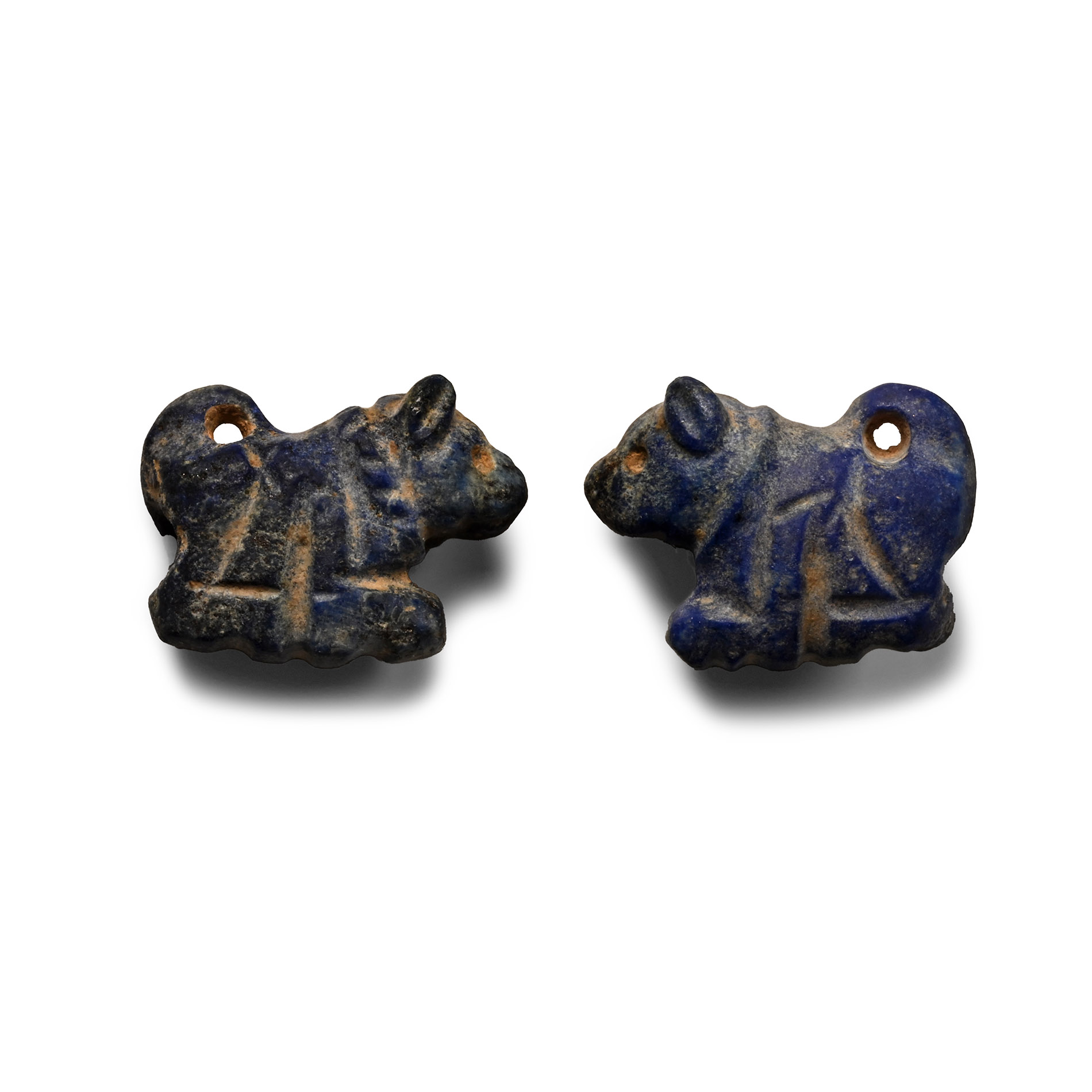 Bactrian Lapis Lazuli Standing Animal Beads