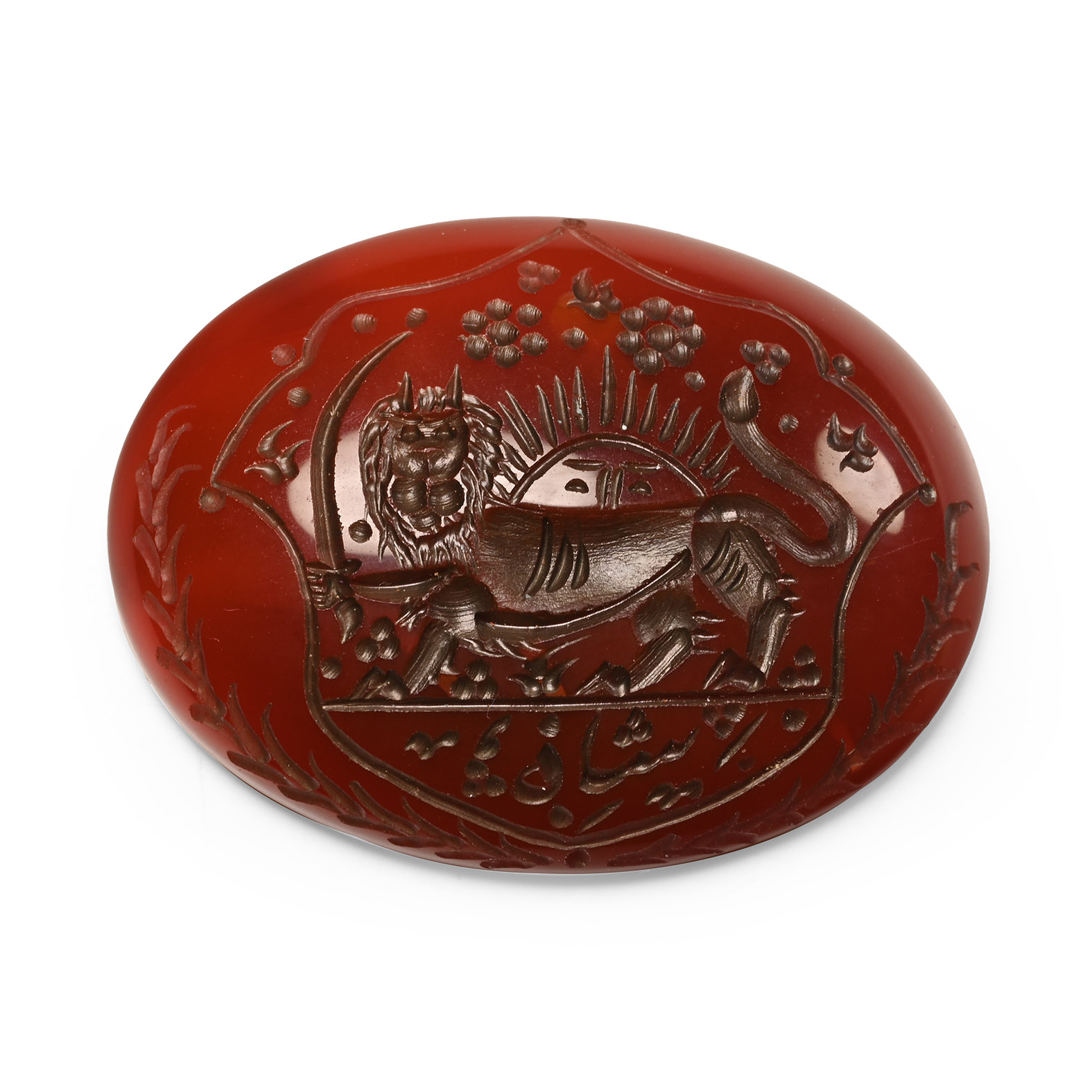 Gemstone with Persian Emblem