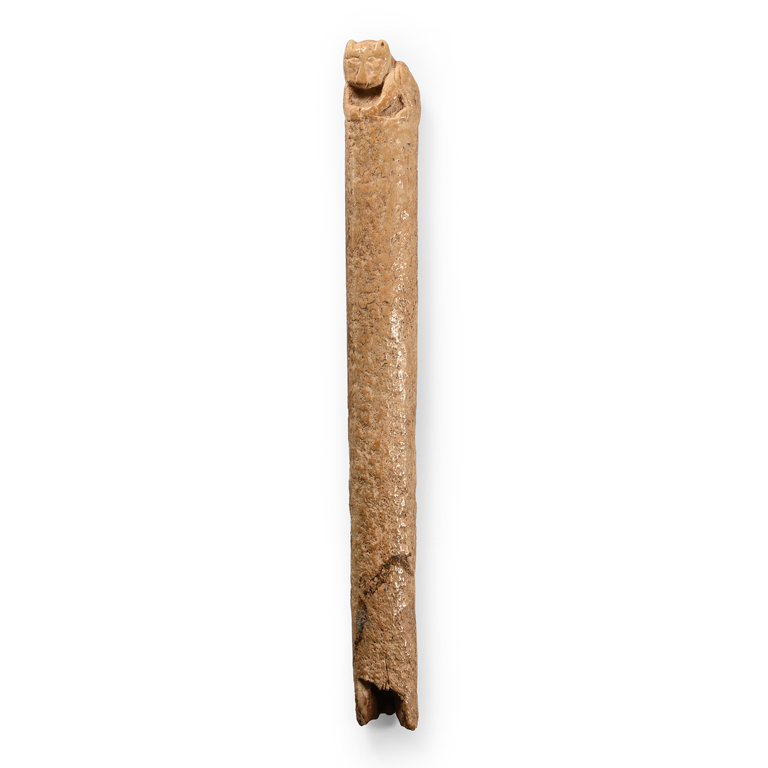Fatimid Bone Knife Handle with Seated Lion