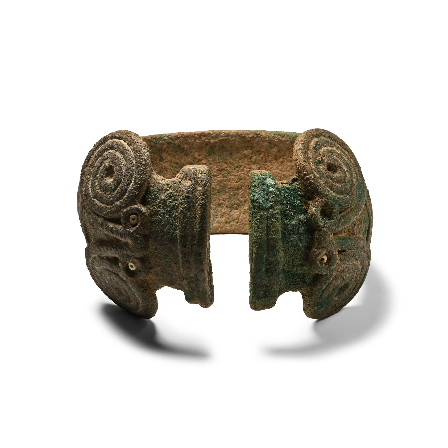 Heavy Bactrian Bronze Armband with Animal Terminals