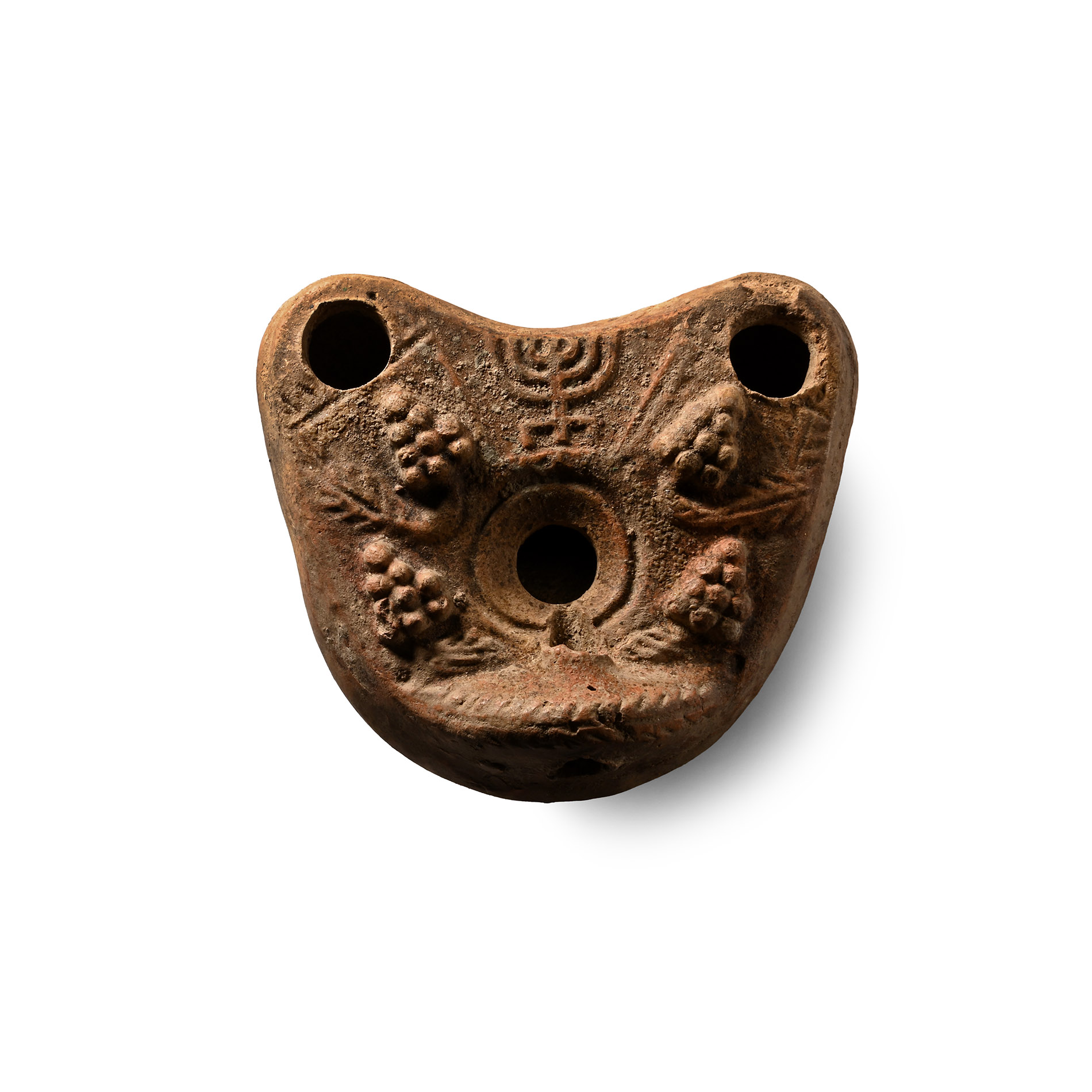 Late Roman Terracotta Menorah Lamp