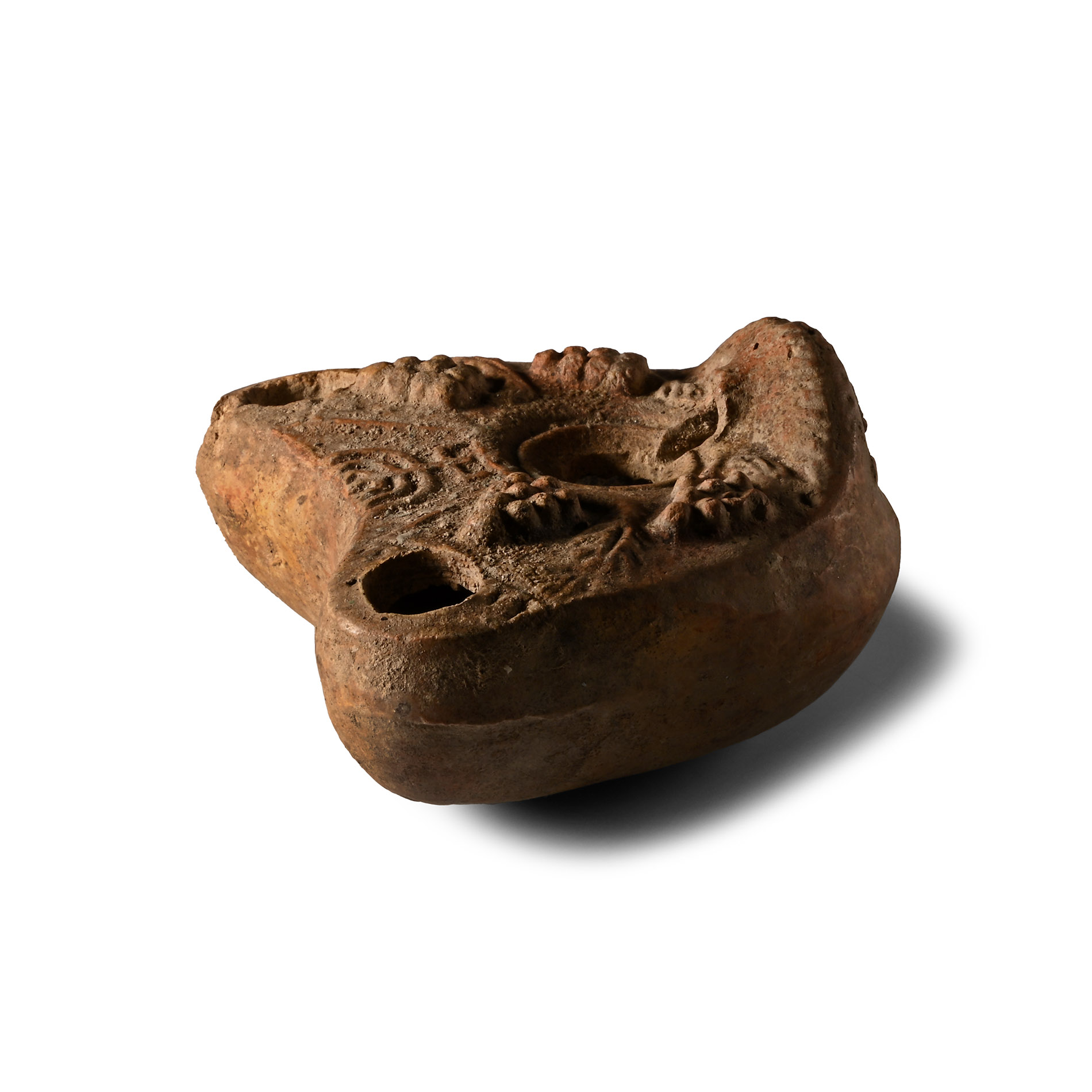 Late Roman Terracotta Menorah Lamp