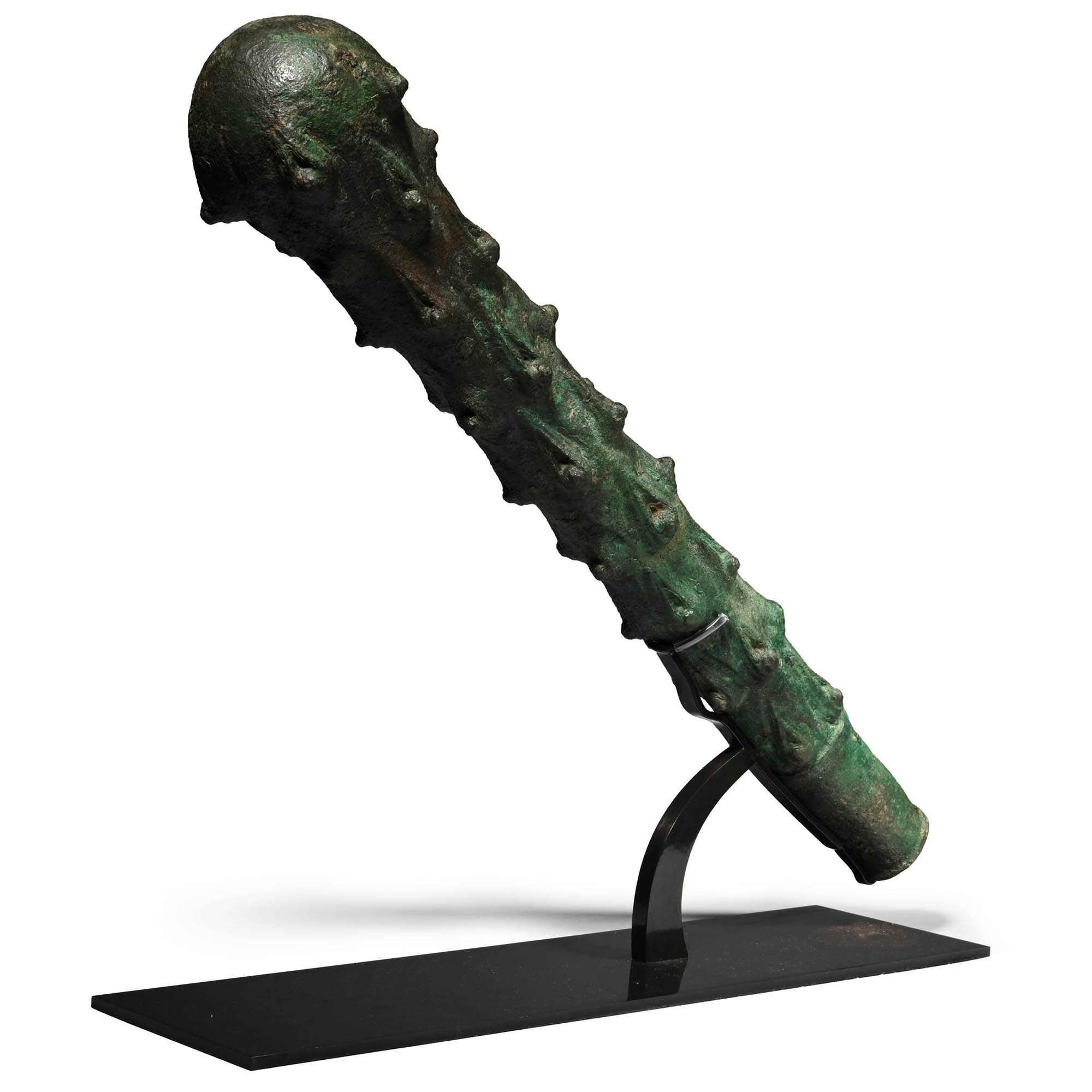 Life-Size Roman Bronze Club from a Statue of Hercules