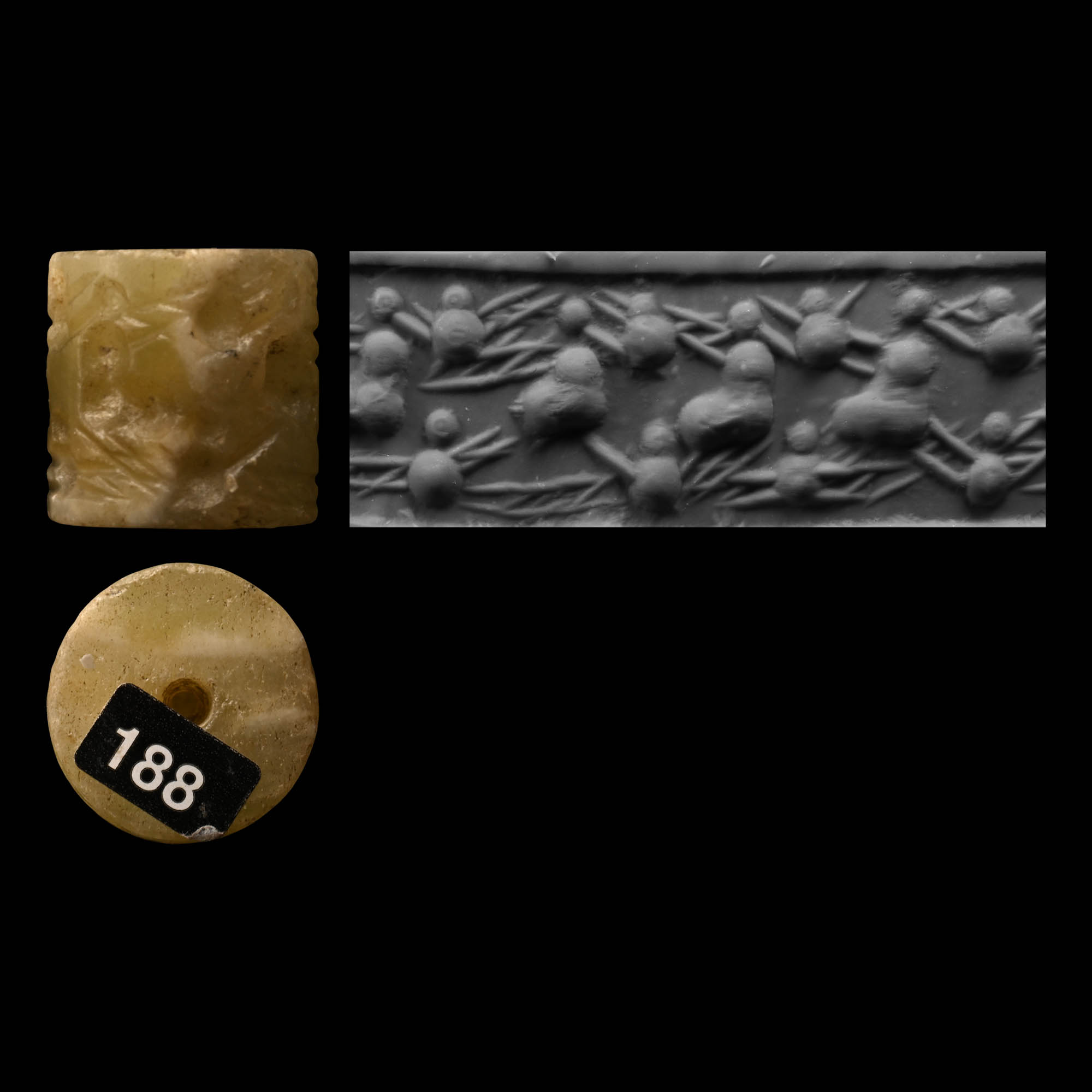 Sumerian Green Stone Cylinder Seal