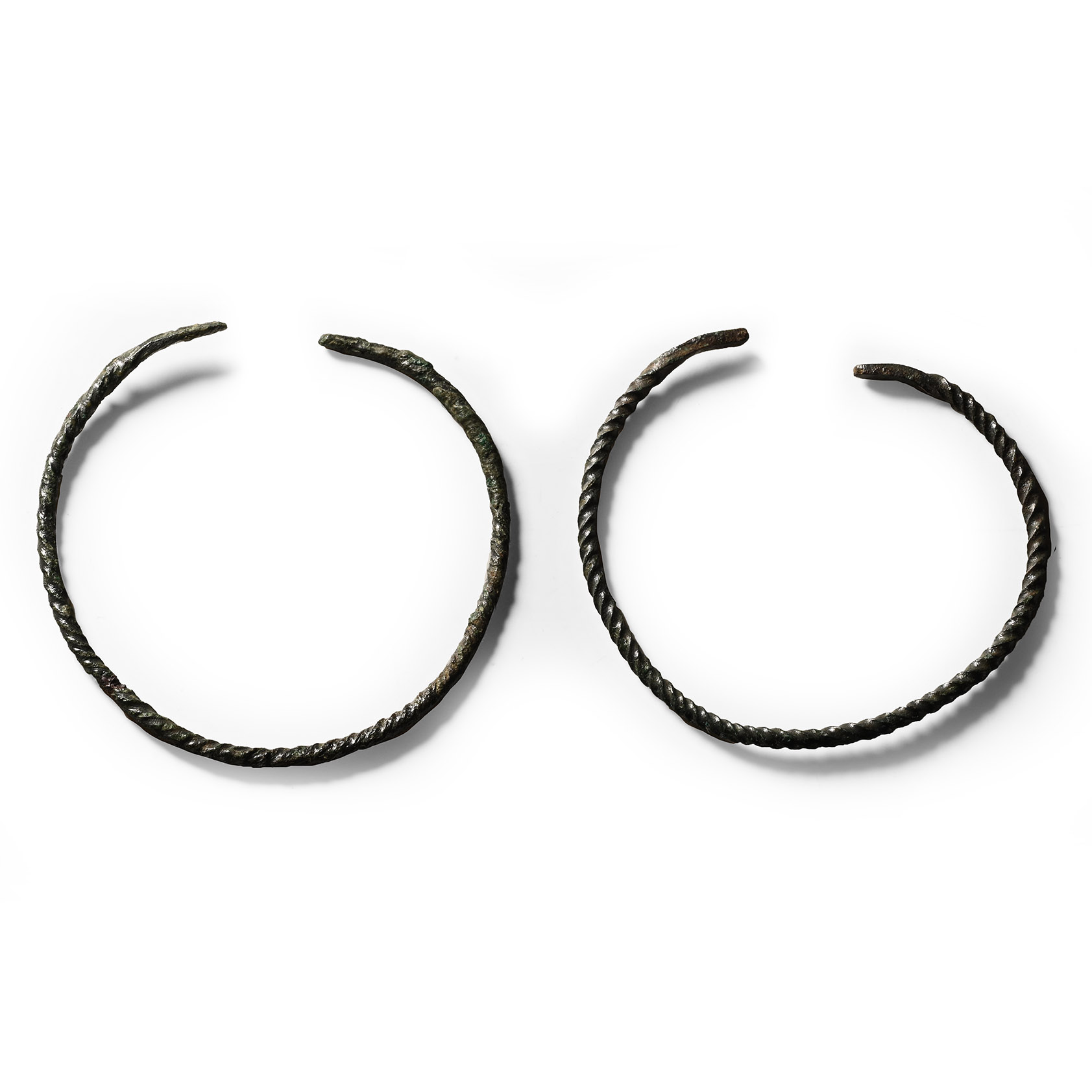 Western Asiatic Twisted Bronze Bracelet Pair