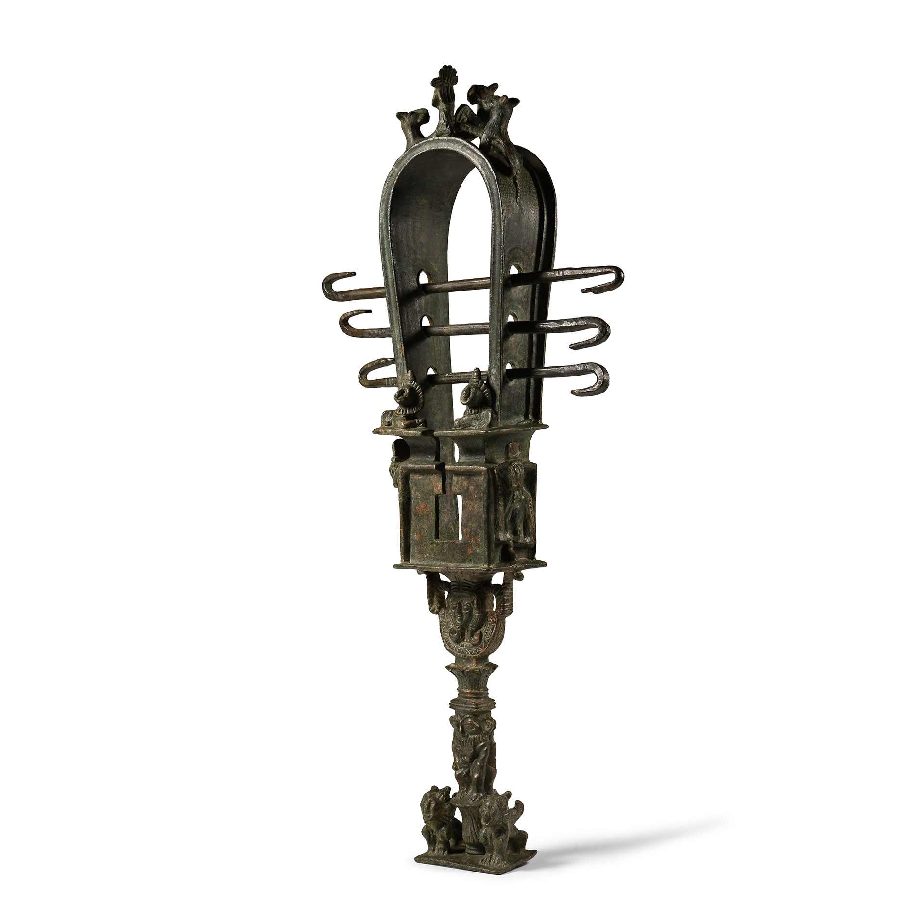 Egyptian Bronze Sistrum with Bes and Hathor