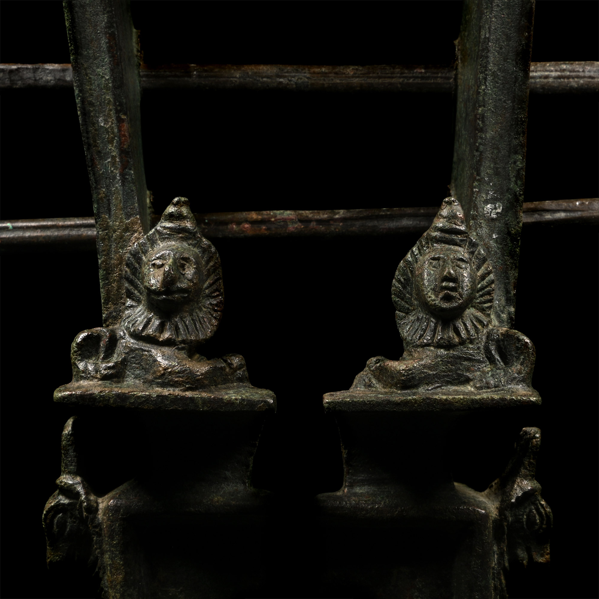Egyptian Bronze Sistrum with Bes and Hathor