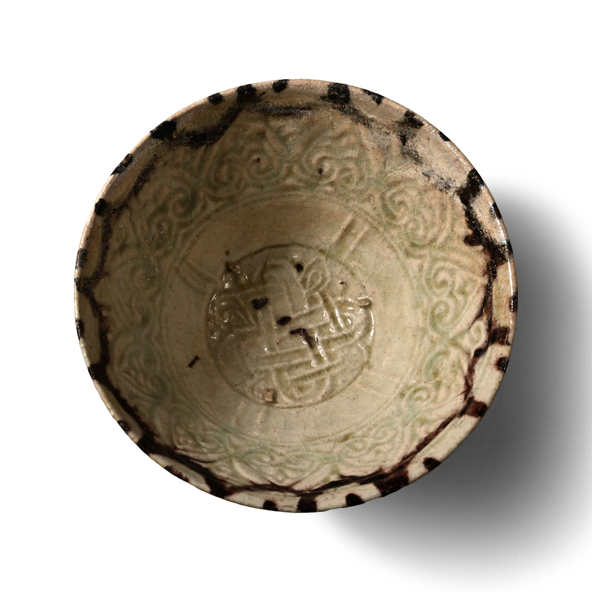 Western Asiatic Decorated White-Glazed Bowl
