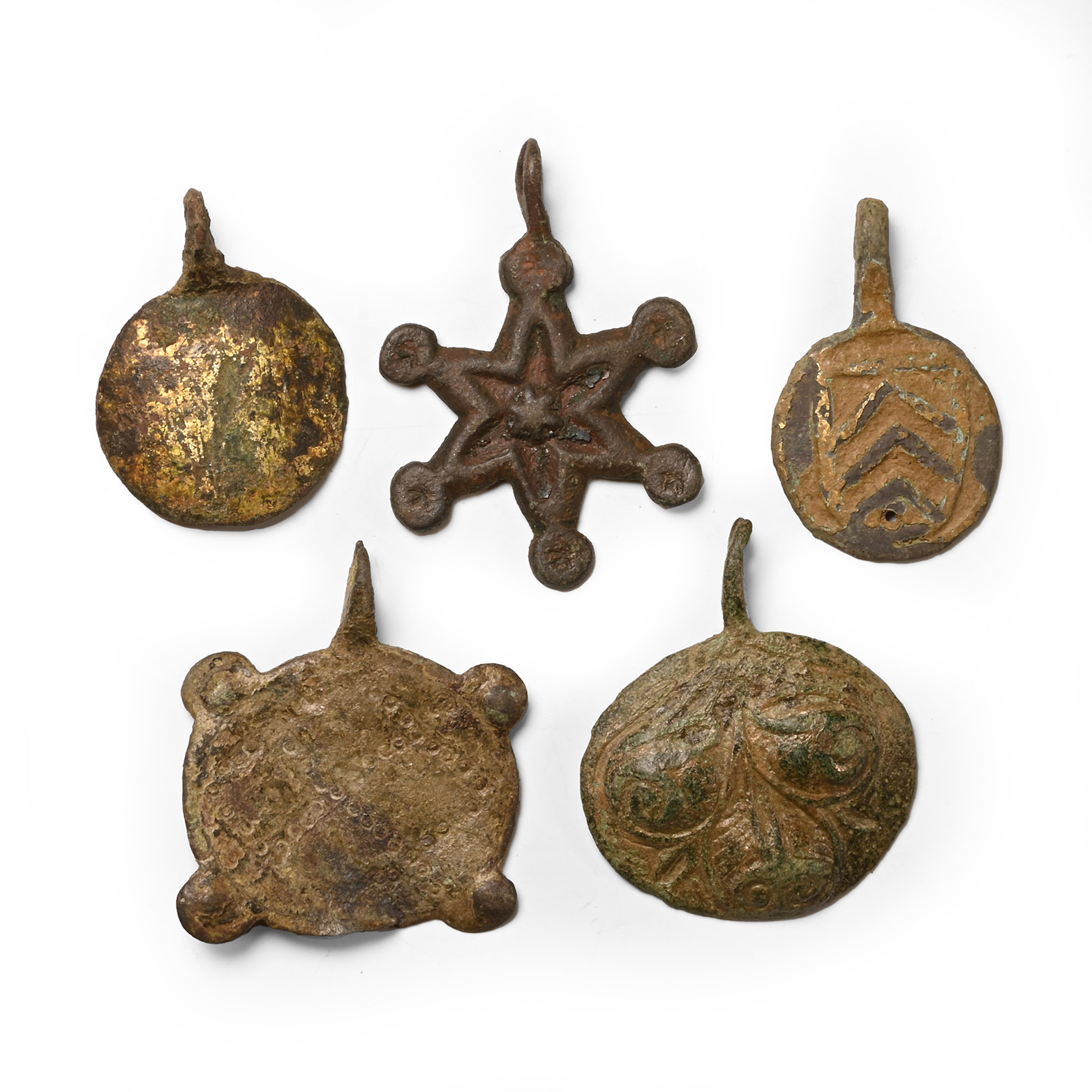 Medieval Knight's Enamelled Bronze Heraldic Horse Harness Pendant Collection