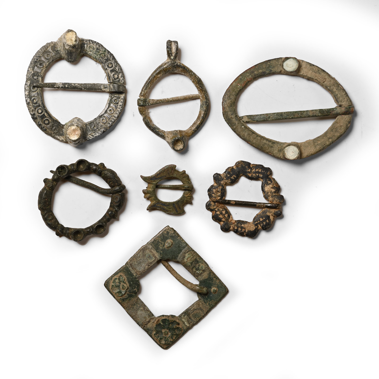 Medieval Bronze Ring Brooch Collection