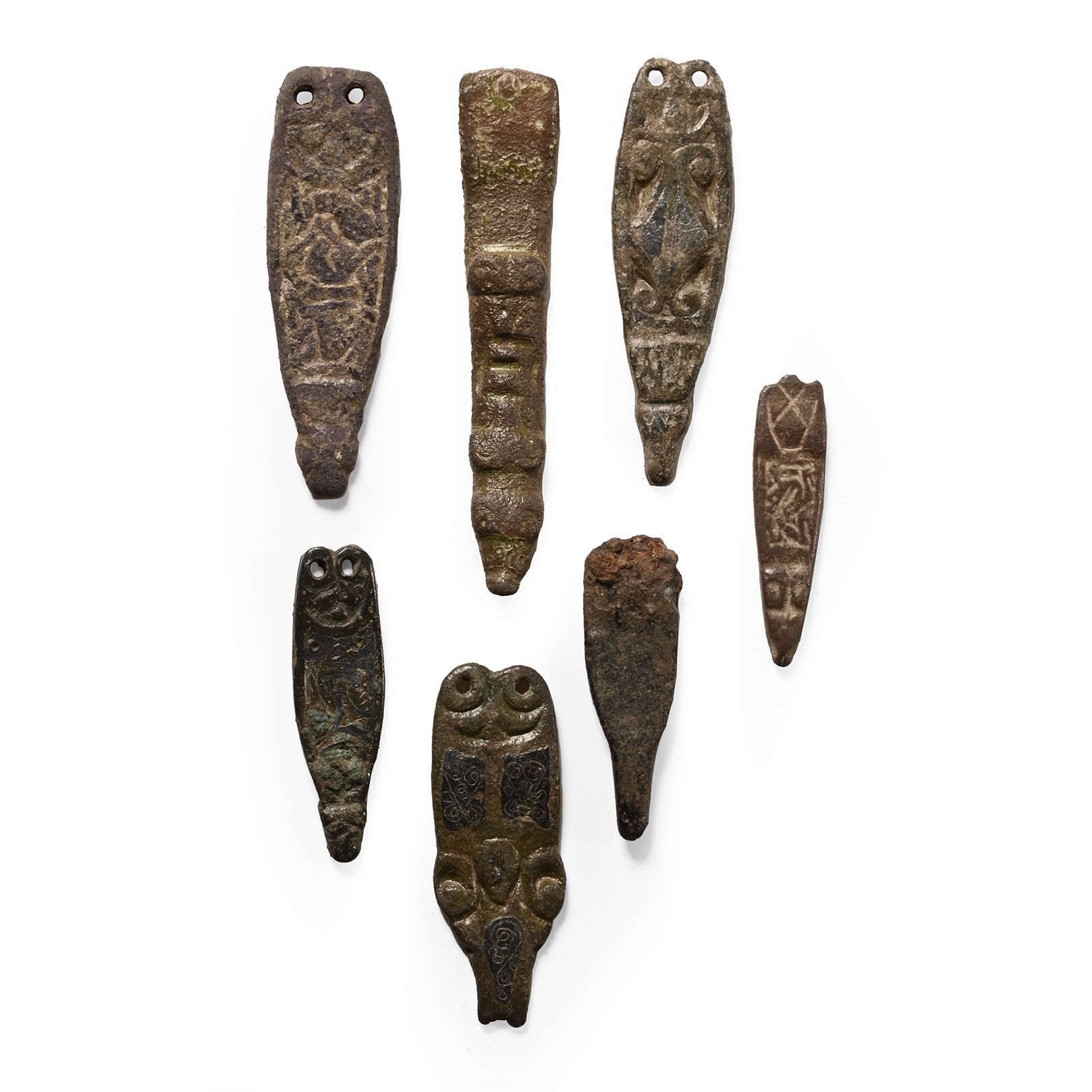 Anglo-Saxon Bronze Strap End Collection