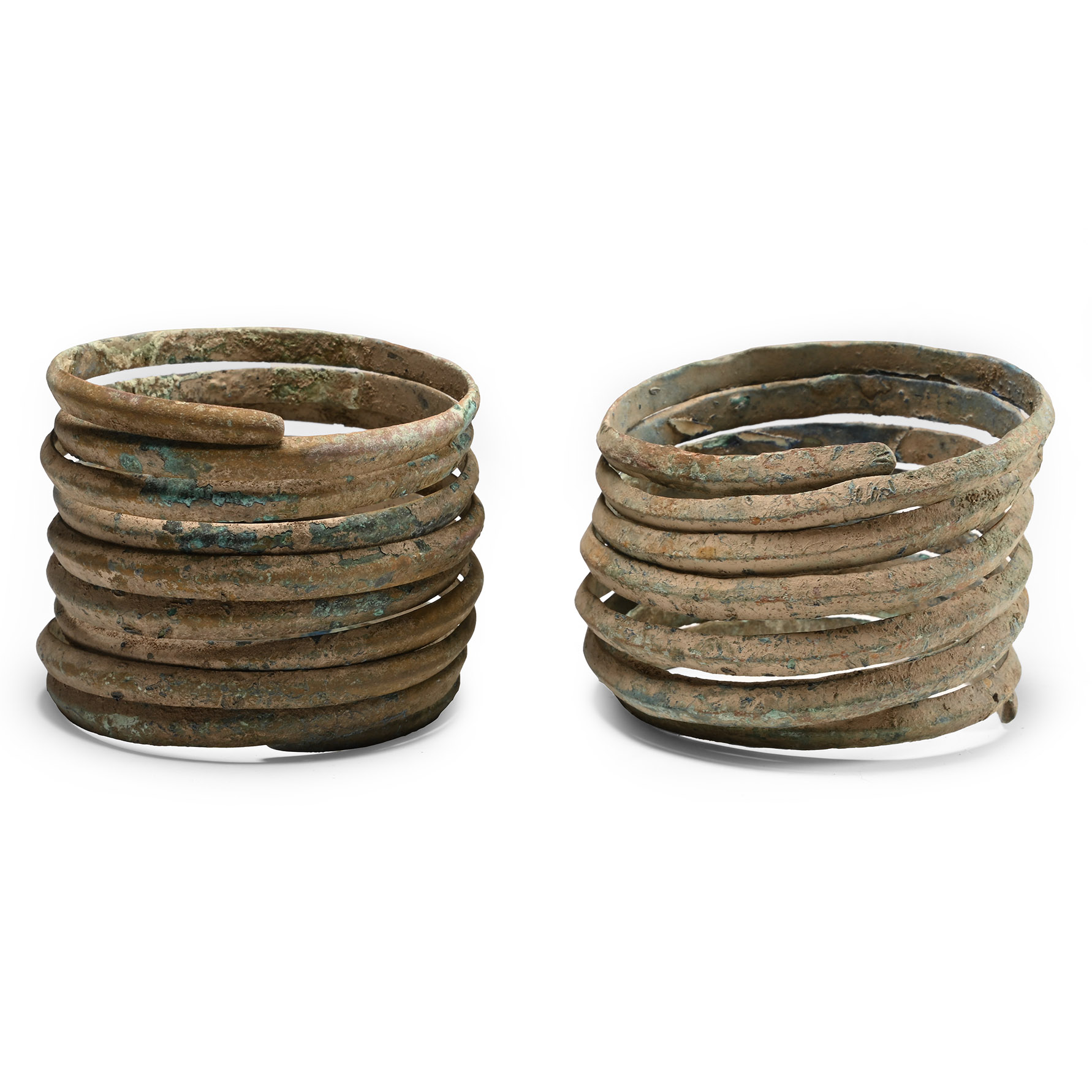 Bronze Age Coiled Snake Bracelet Pair