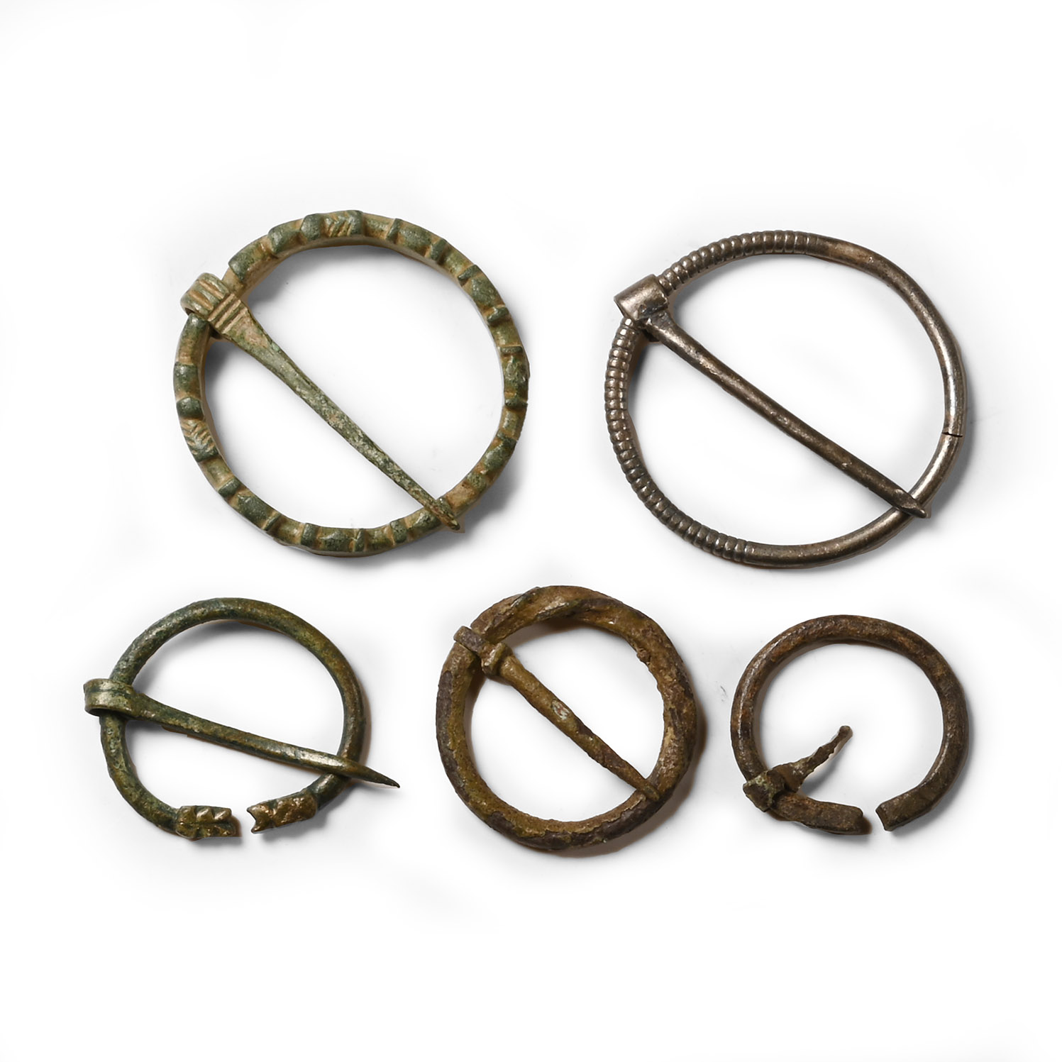 Medieval Bronze Ring Brooch Collection
