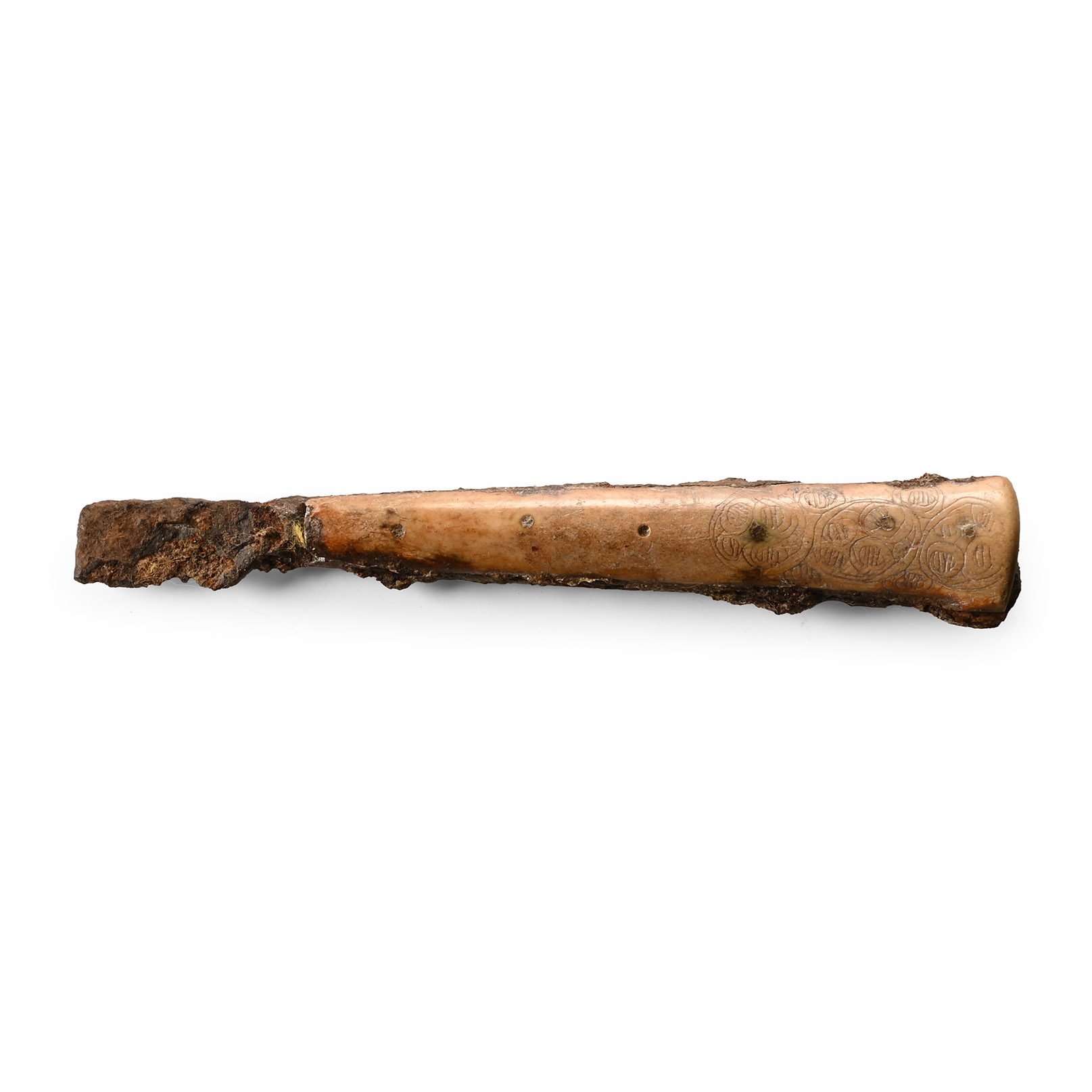 Viking Age Decorated Bone Knife Handle
