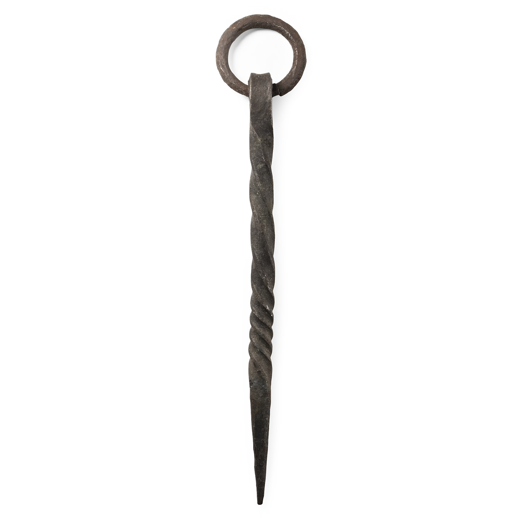 Large Viking Age Bronze Twisted Ring Pin